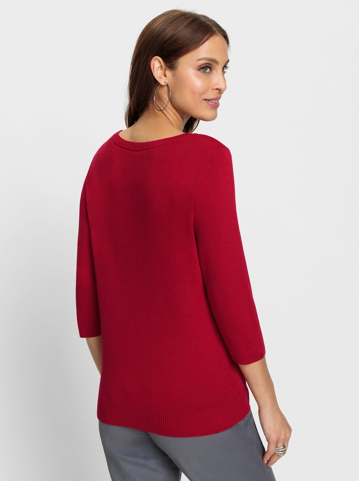 Pull en tricot fin - rouge