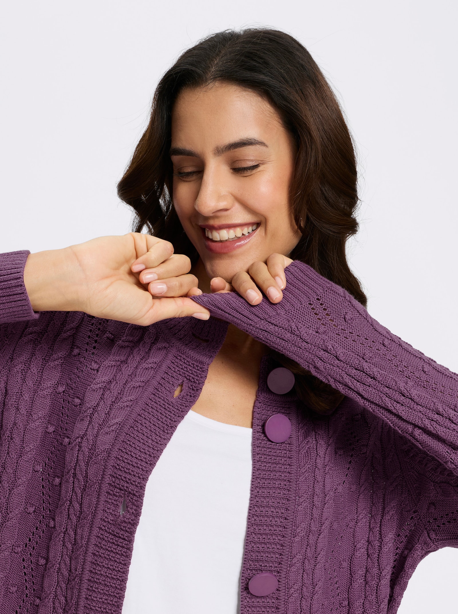 Strickjacke - violett