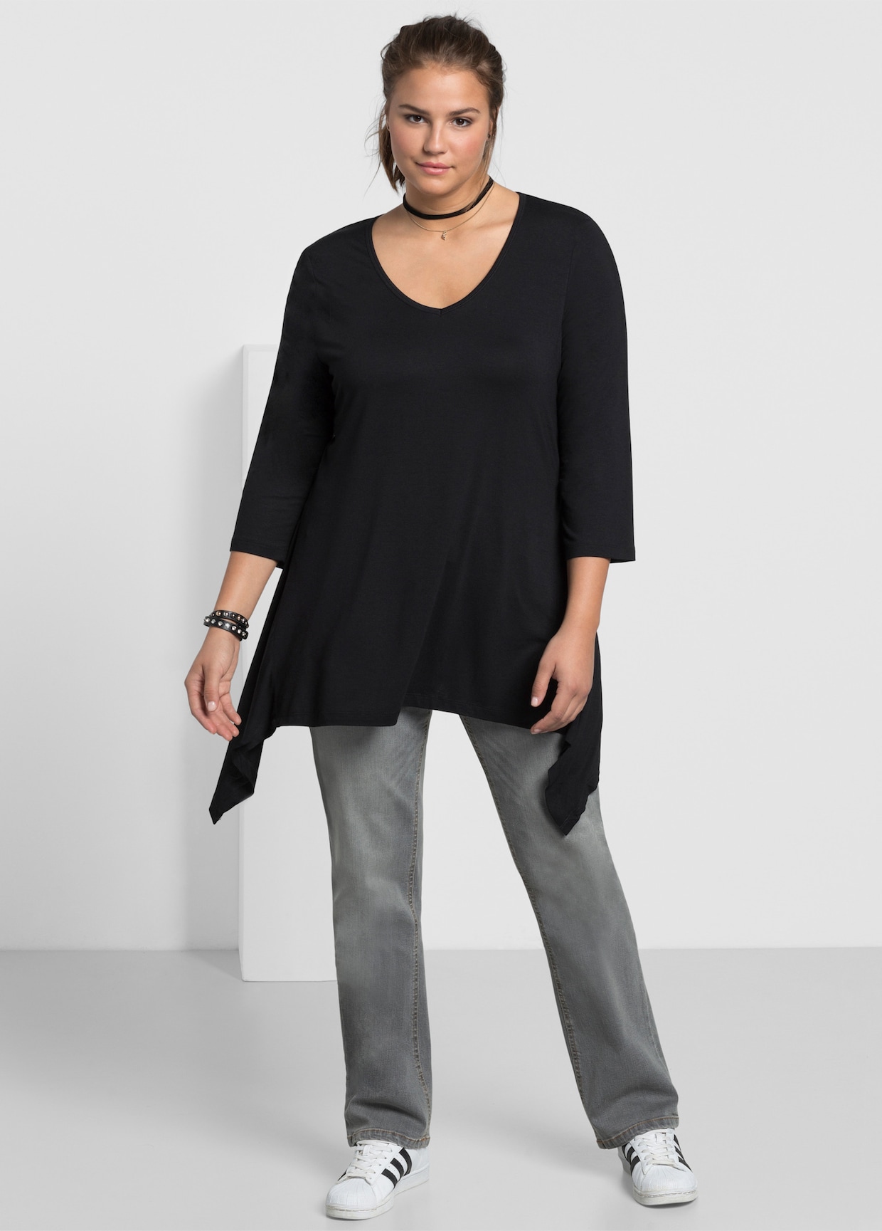sheego Rechte jeans - grey denim