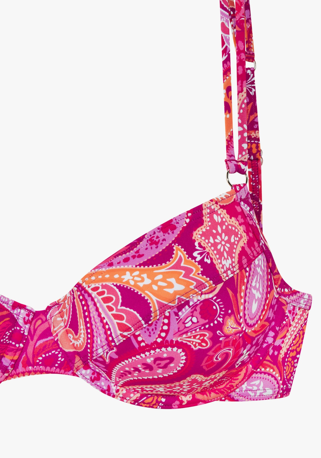 Vivance Bandeau-Bikini-Top - pink bedruckt