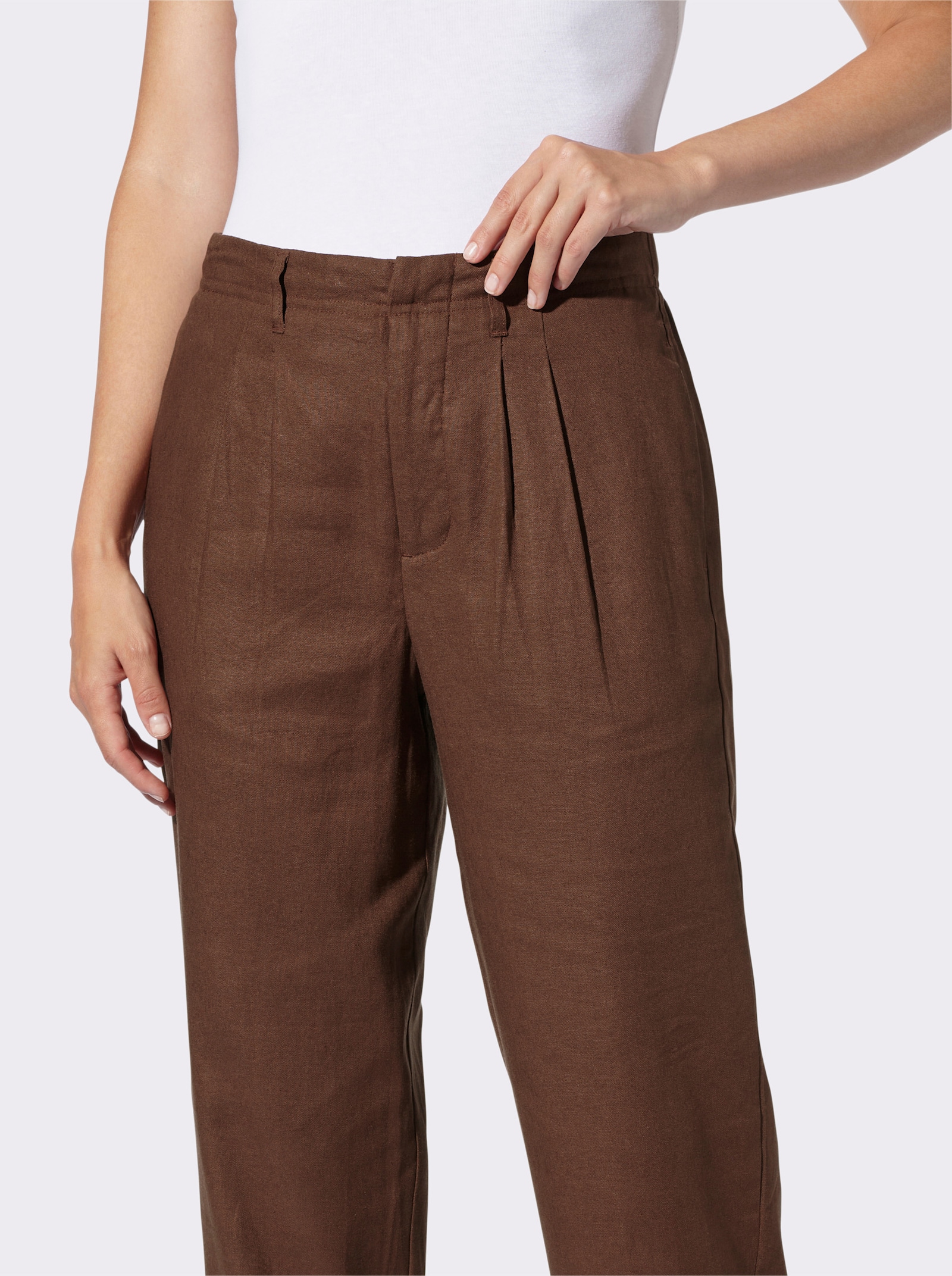 heine 7/8-Hose mit Gummizug hinten - schoko