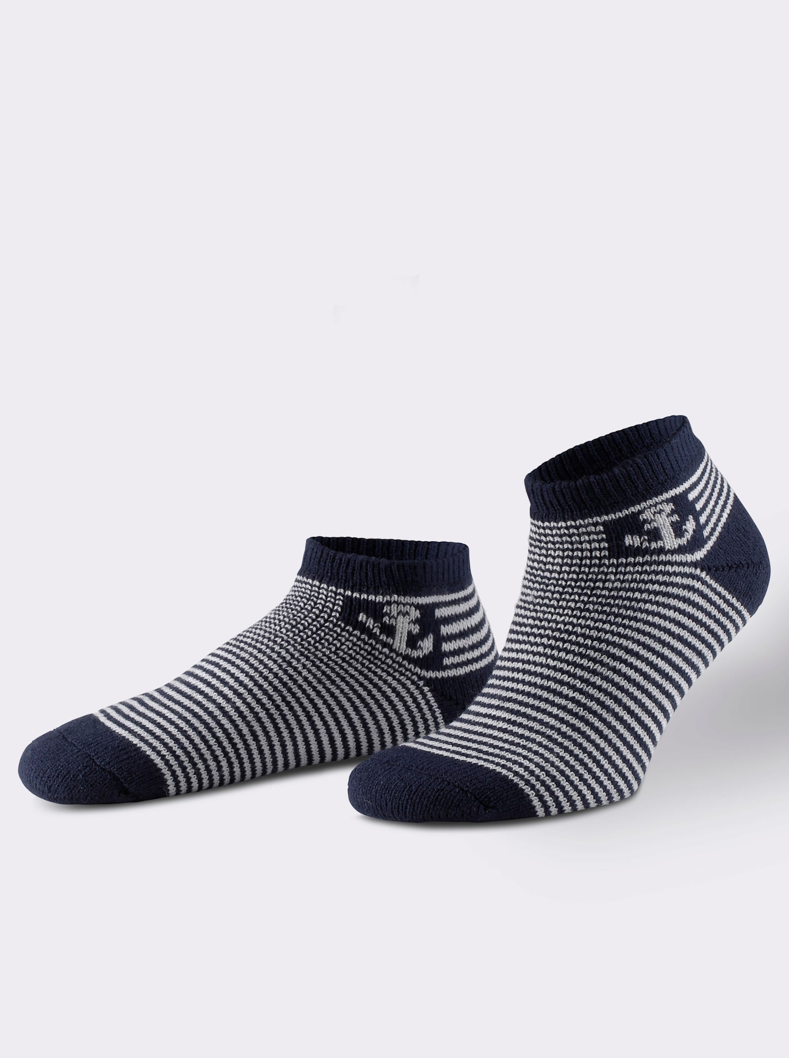 wäschepur Socken - marine-weiß-gestreift