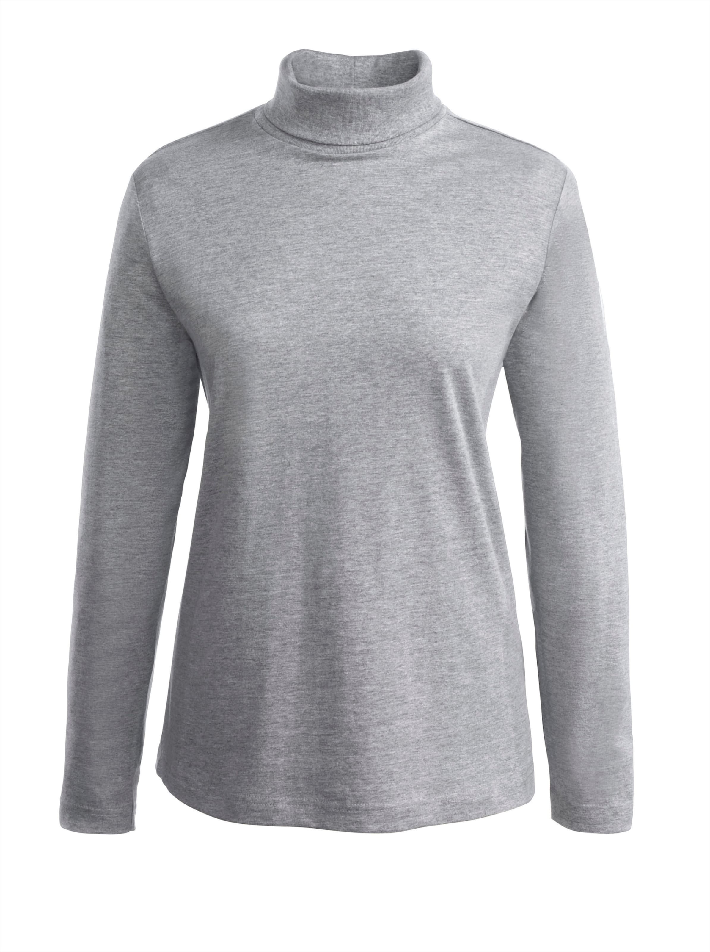 Classic Basics Damen Grau Rollkragenshirt "Shirtrolli", Gr. 56, (, Meliert), 100% Baumwolle, 85% Baumwolle, 15% Polyester, Meliert, Unifarben,... - Bild 3