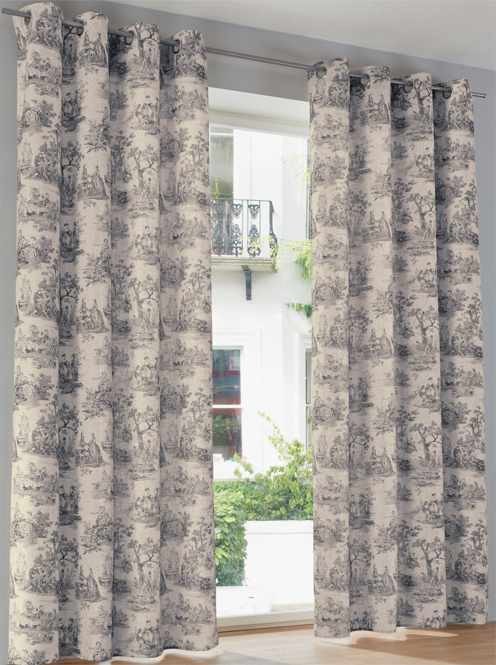 heine home Dekoschal - weiß-grau