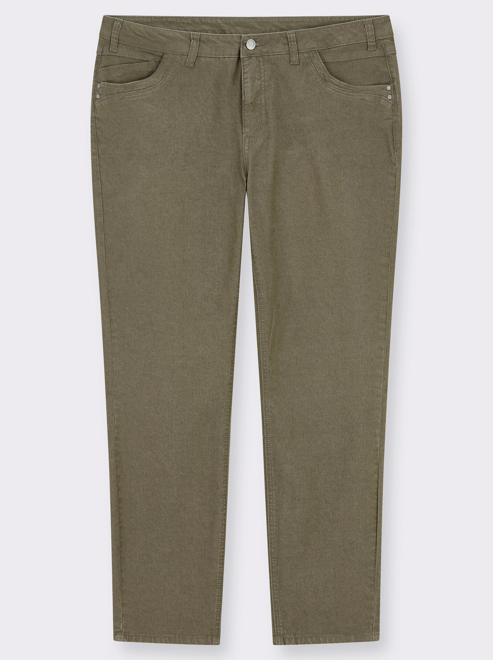 Jeans in Baumwoll-Stretch-Qualität - khaki