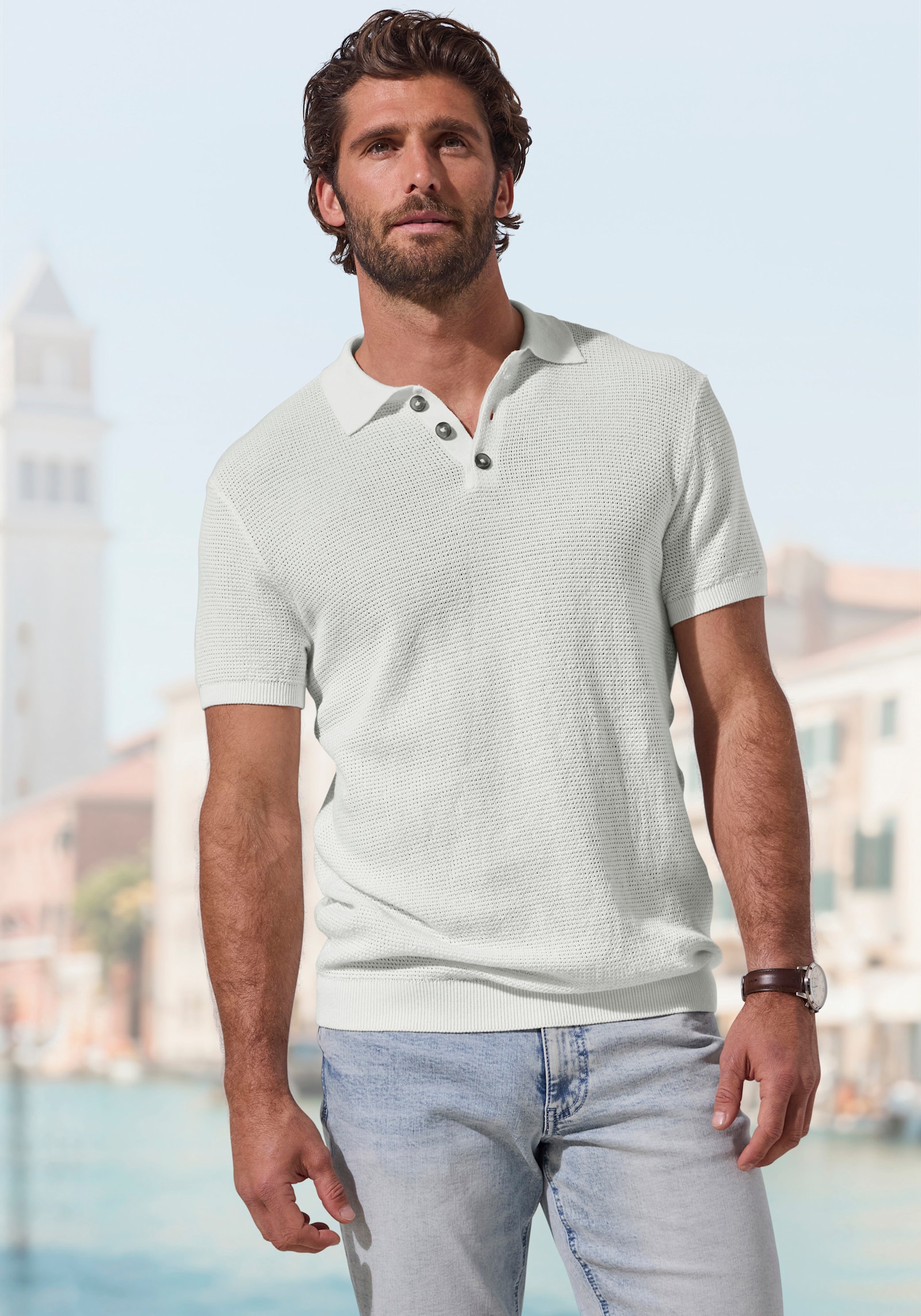 John Devin Poloshirt - offwhite