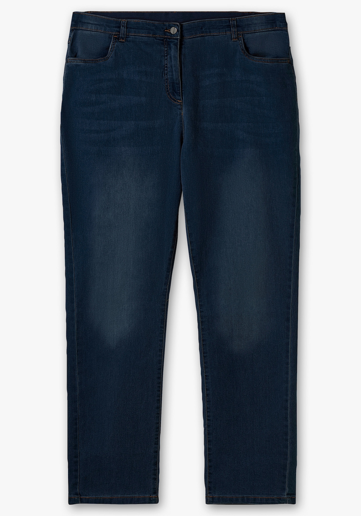 High-waist-Jeans - dark blue