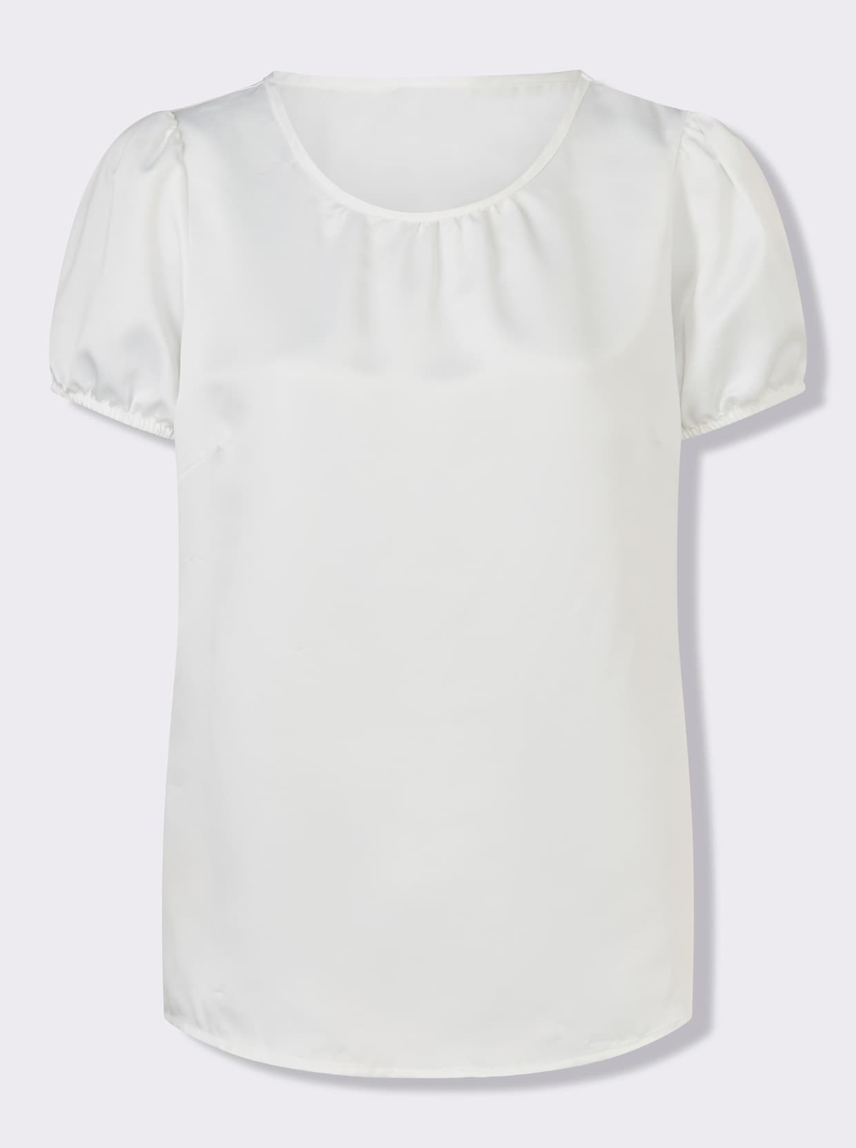 Satinbluse - ecru