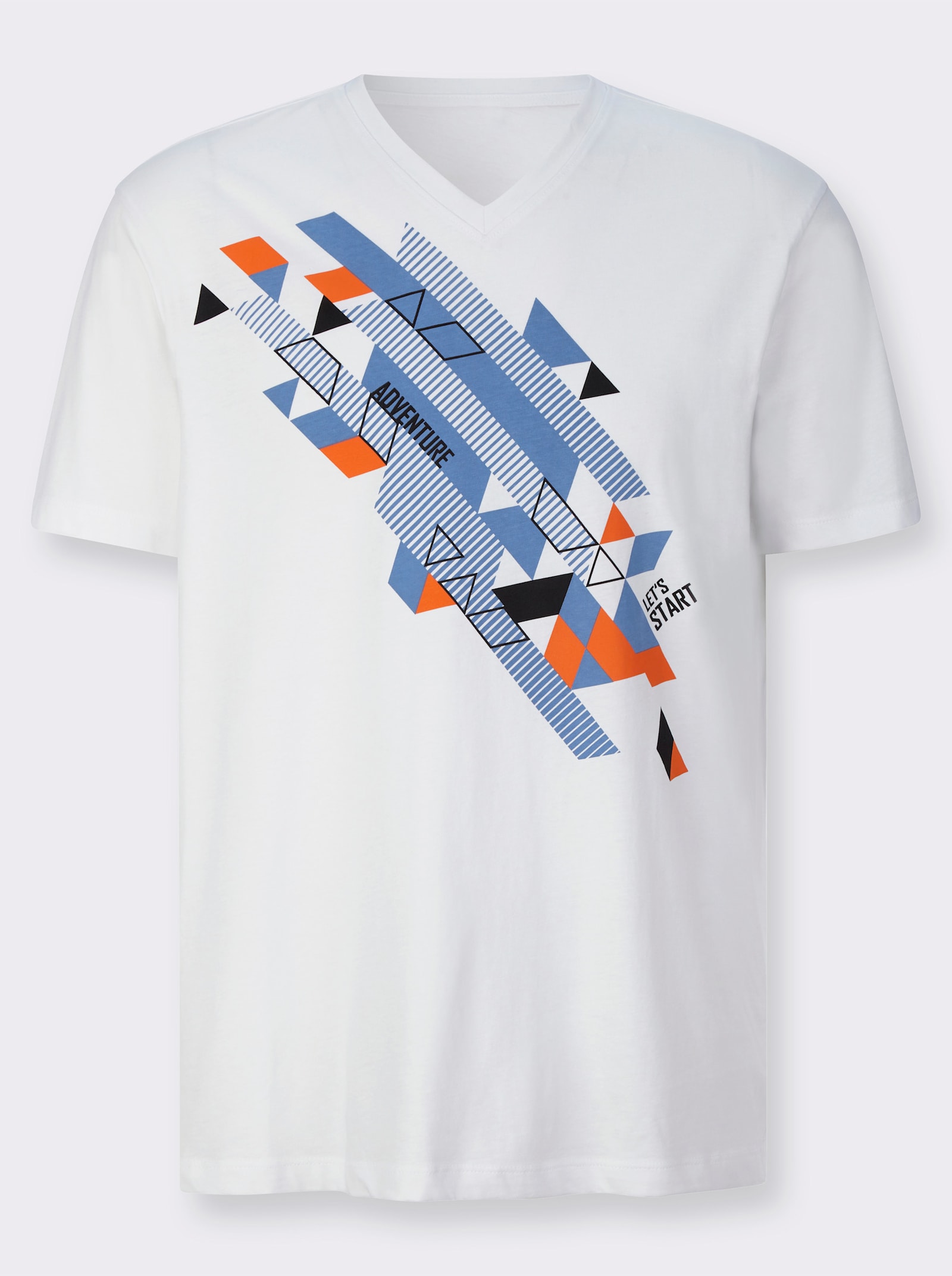 Kortärmad topp med tryck - vit