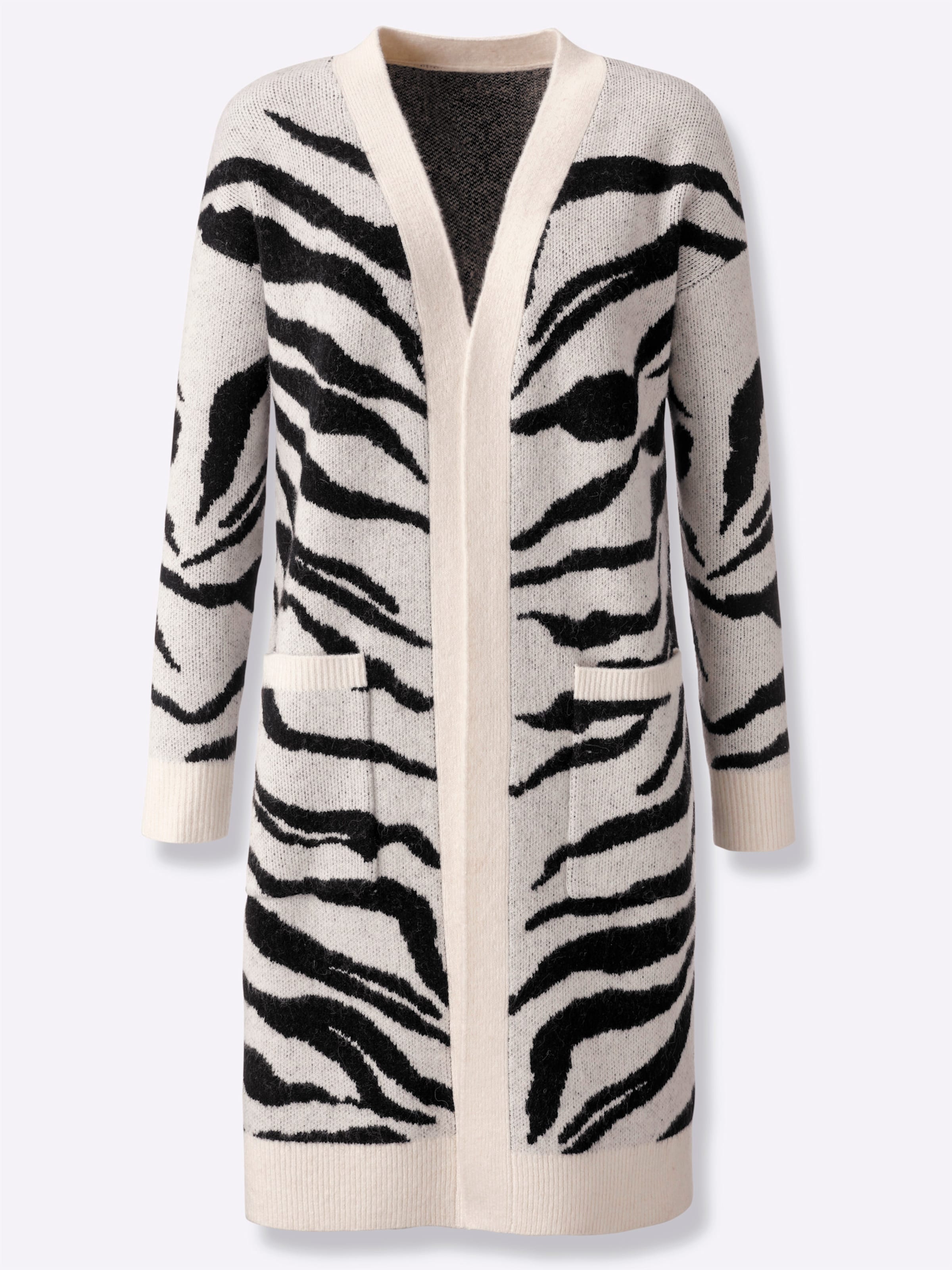 Jacquardstrickjacke