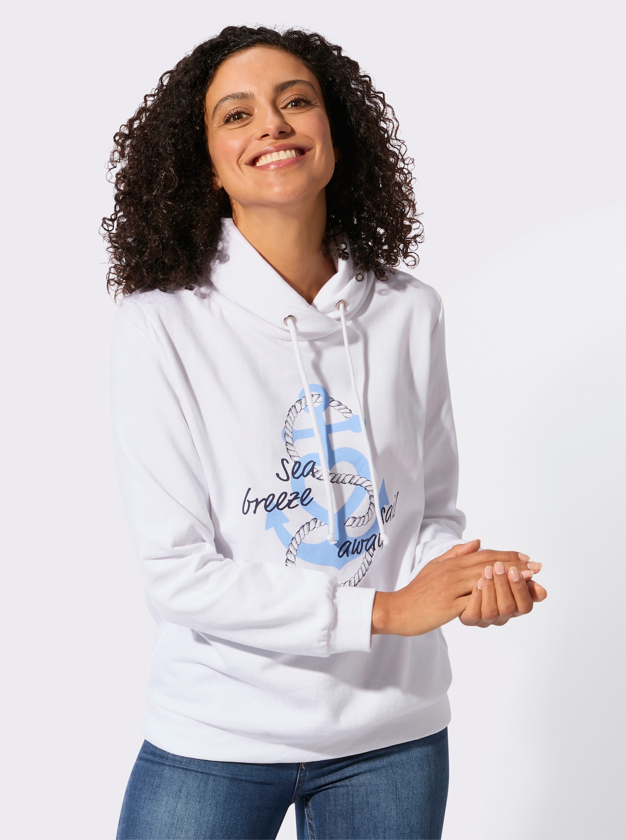 Sweatshirt - weiß