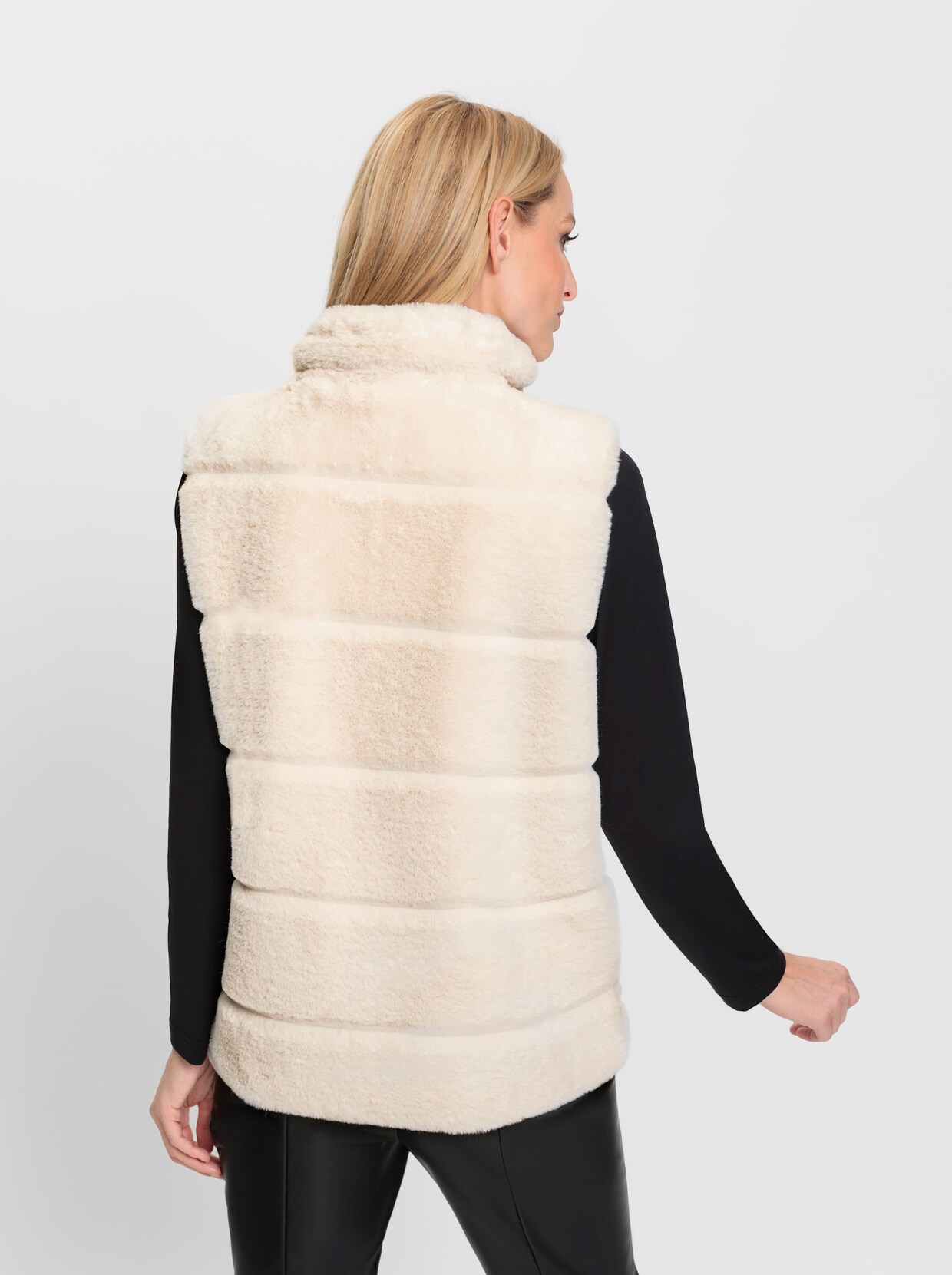 heine Gilet van imitatiebont - champagne