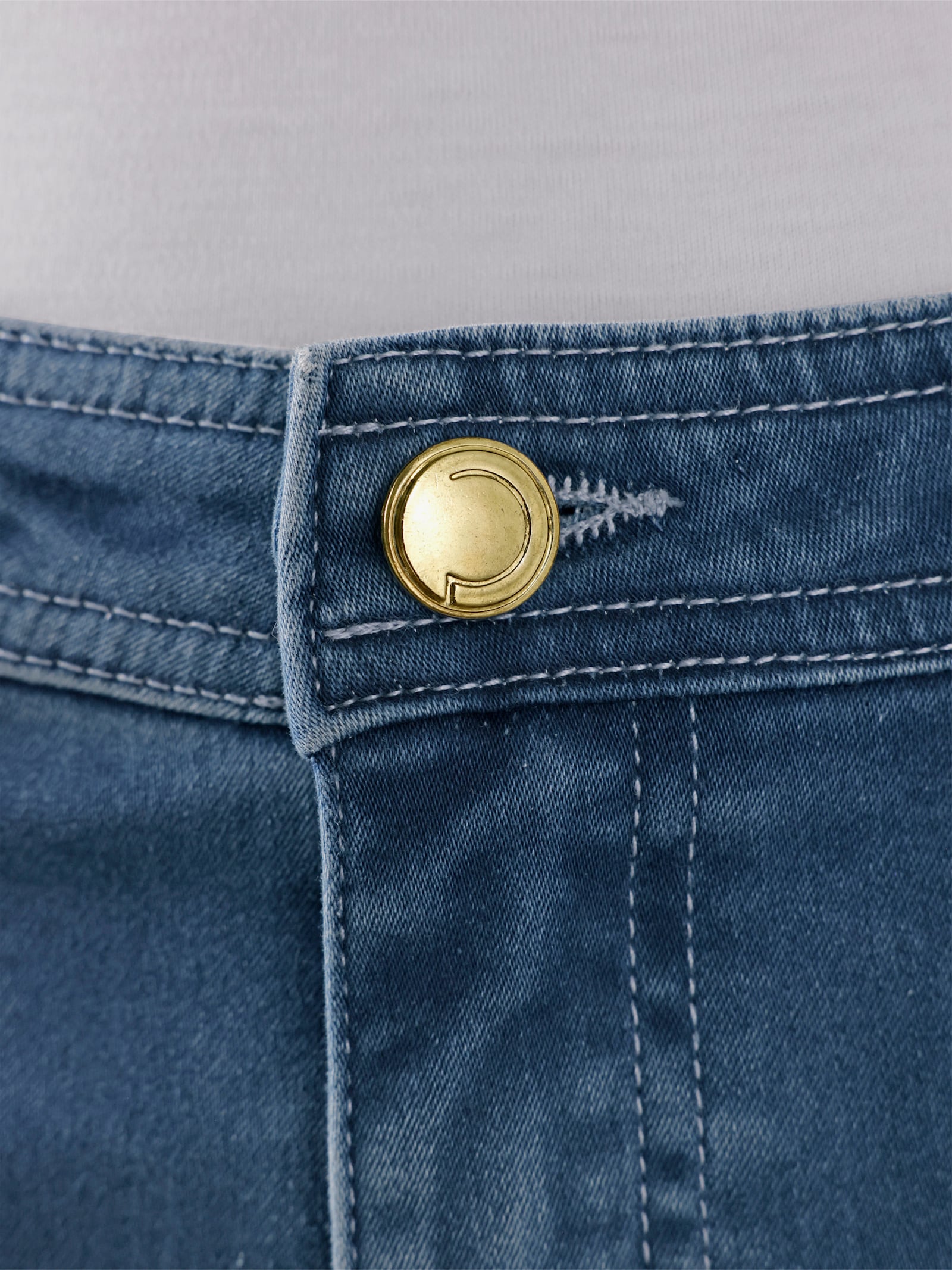 CREATION L PREMIUM Schlagjeans mit leichter Waschung - blue-bleached