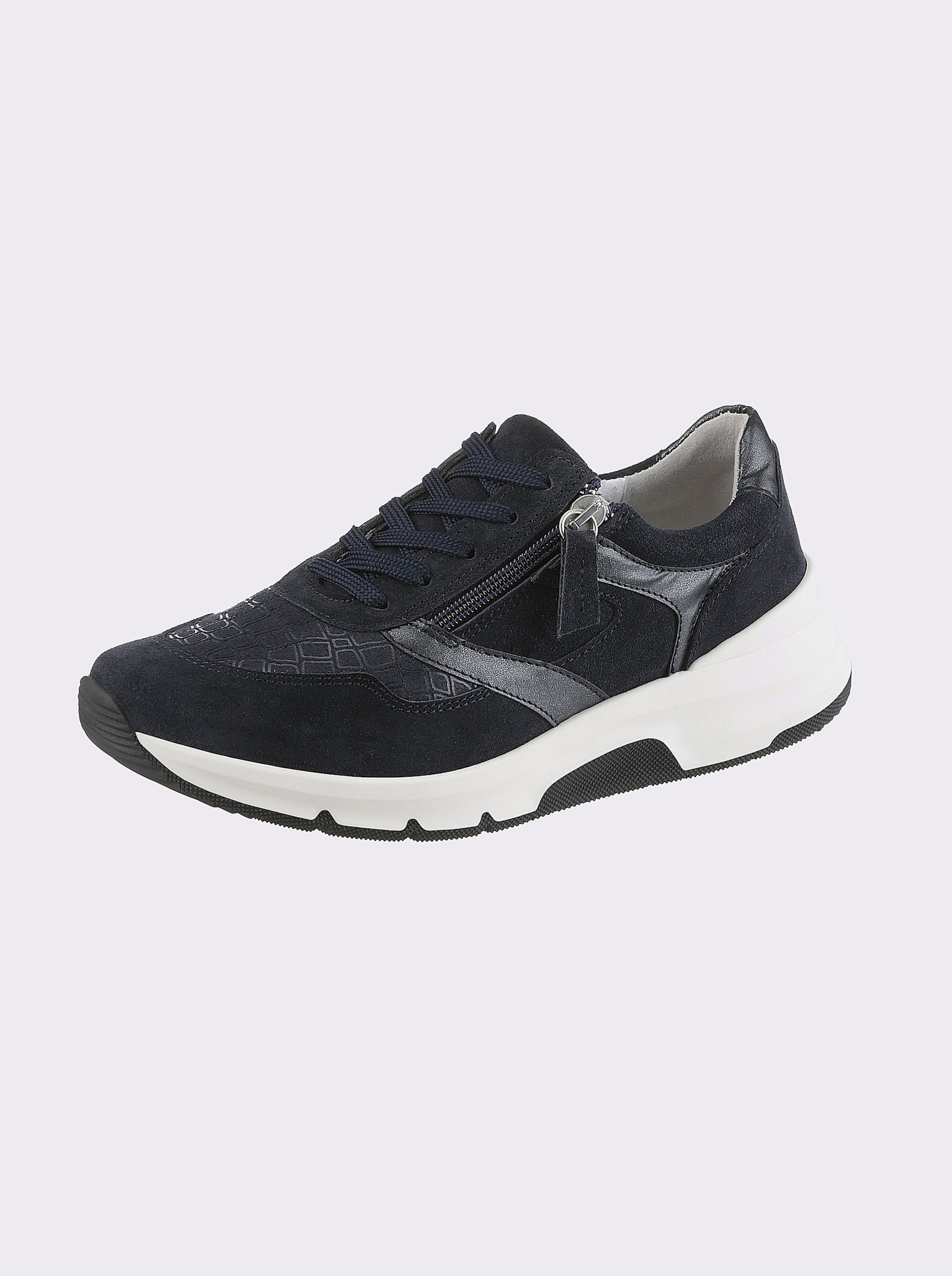 airsoft modern+ Sneaker mit Leder-Wechselfußbett - marine