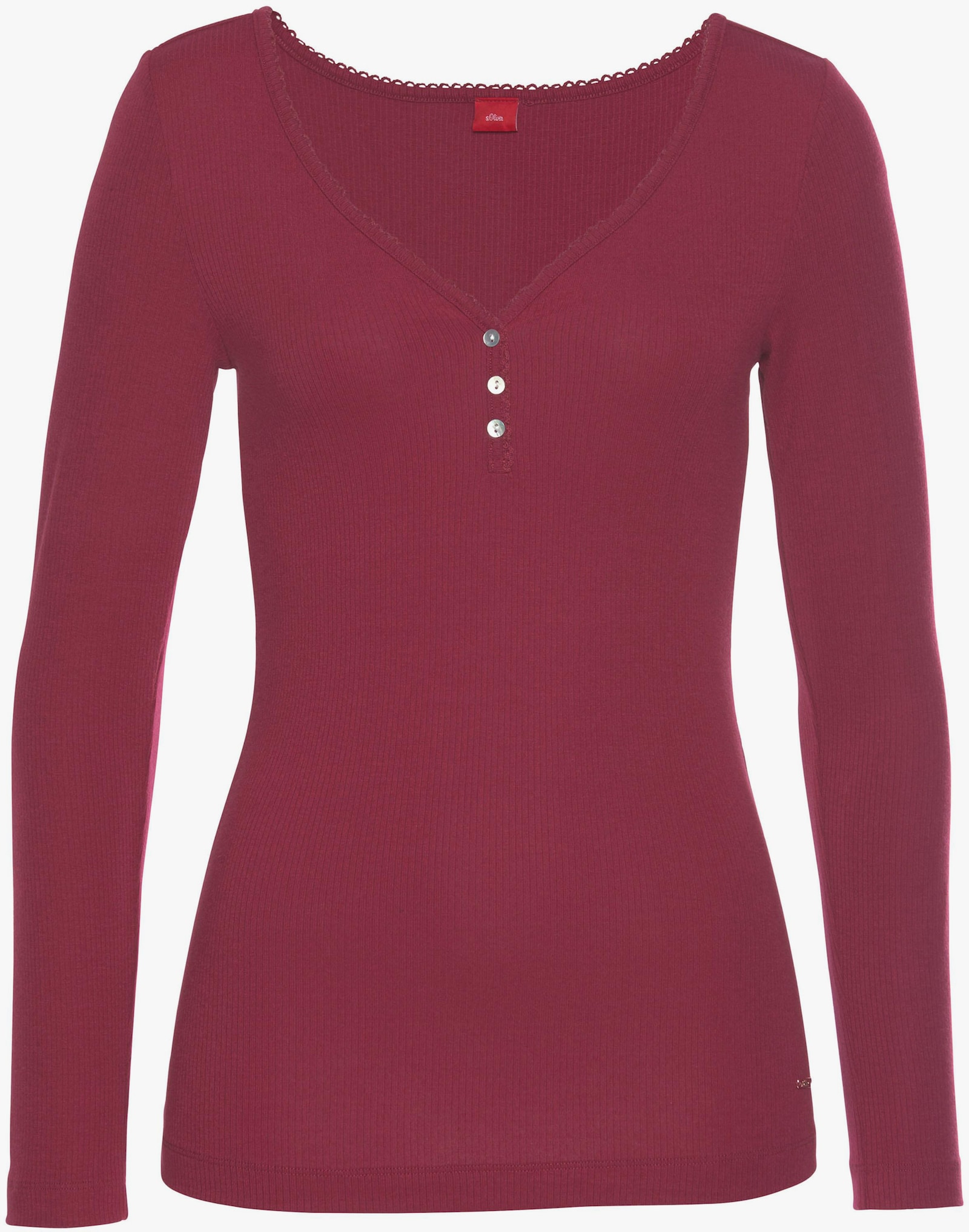 s.Oliver Pyjamaoberteil - bordeaux