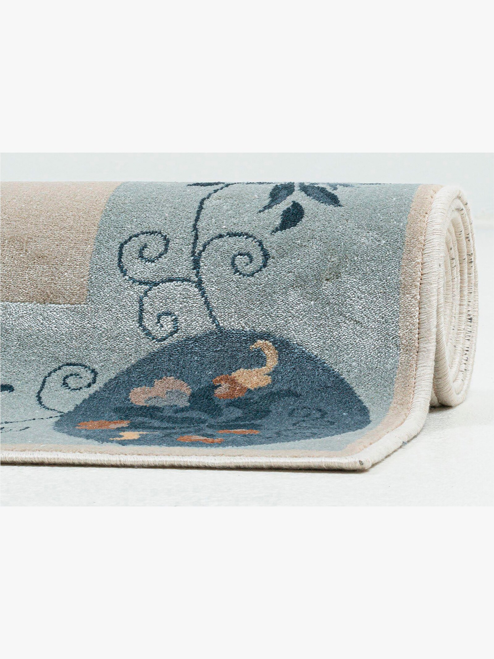 Theko Teppich - hellblau