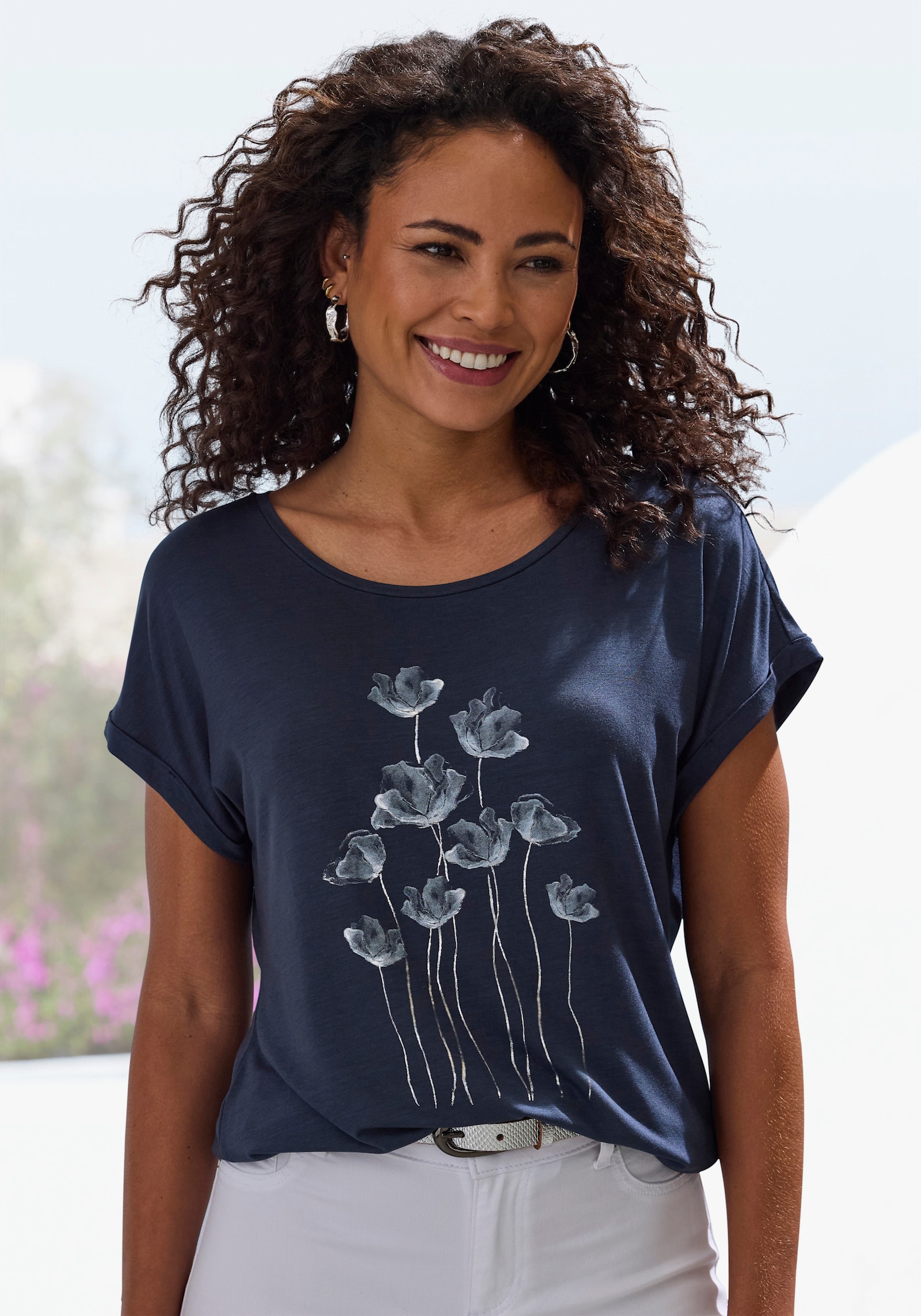 Vivance Shirt met korte mouwen - navy