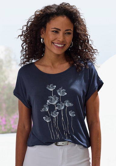 Vivance Shirt met korte mouwen - navy