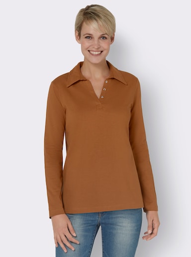 Shirt met lange mouwen - cognac