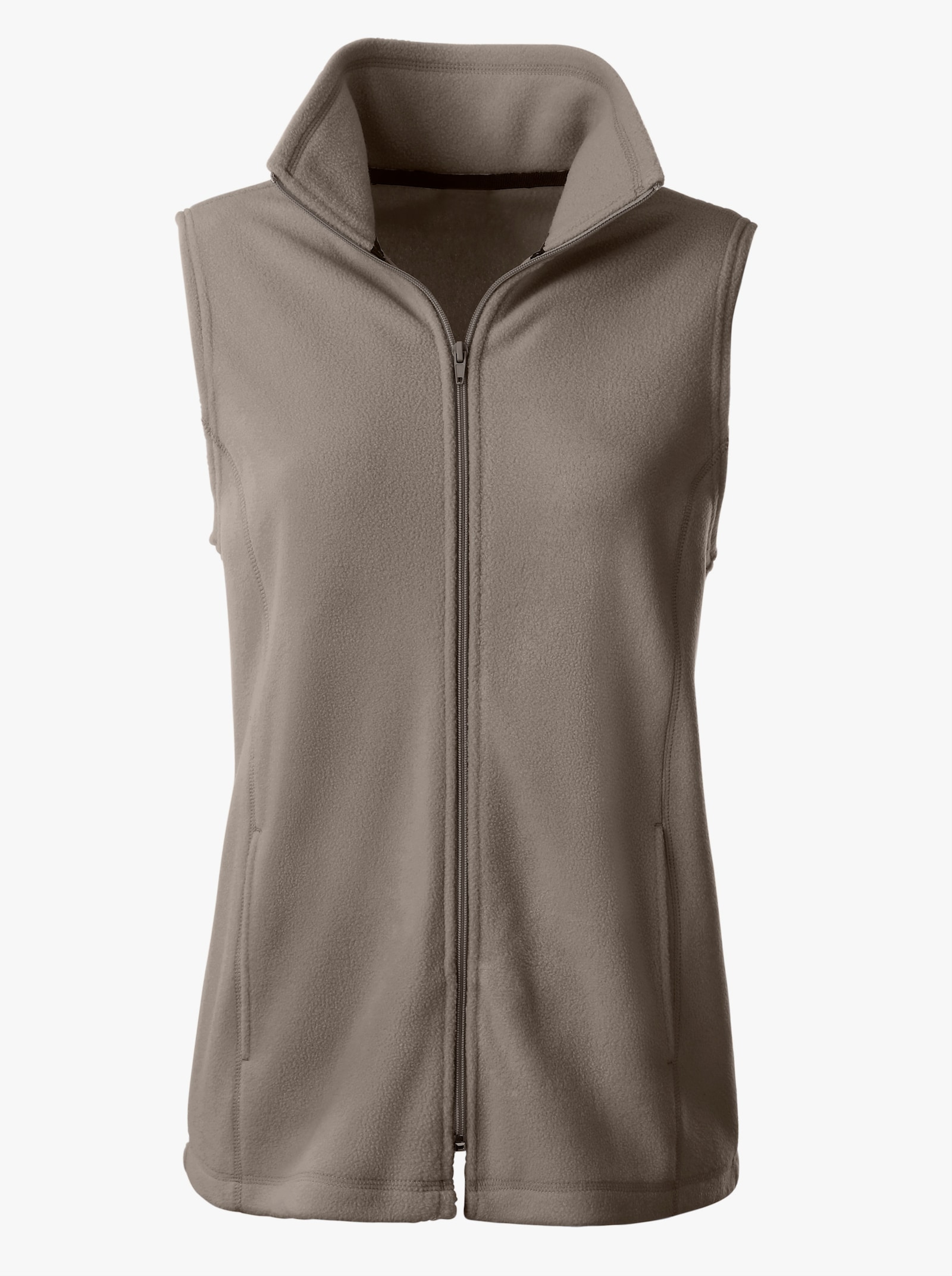 Fleecegilet in antipilling-uitvoering - taupe