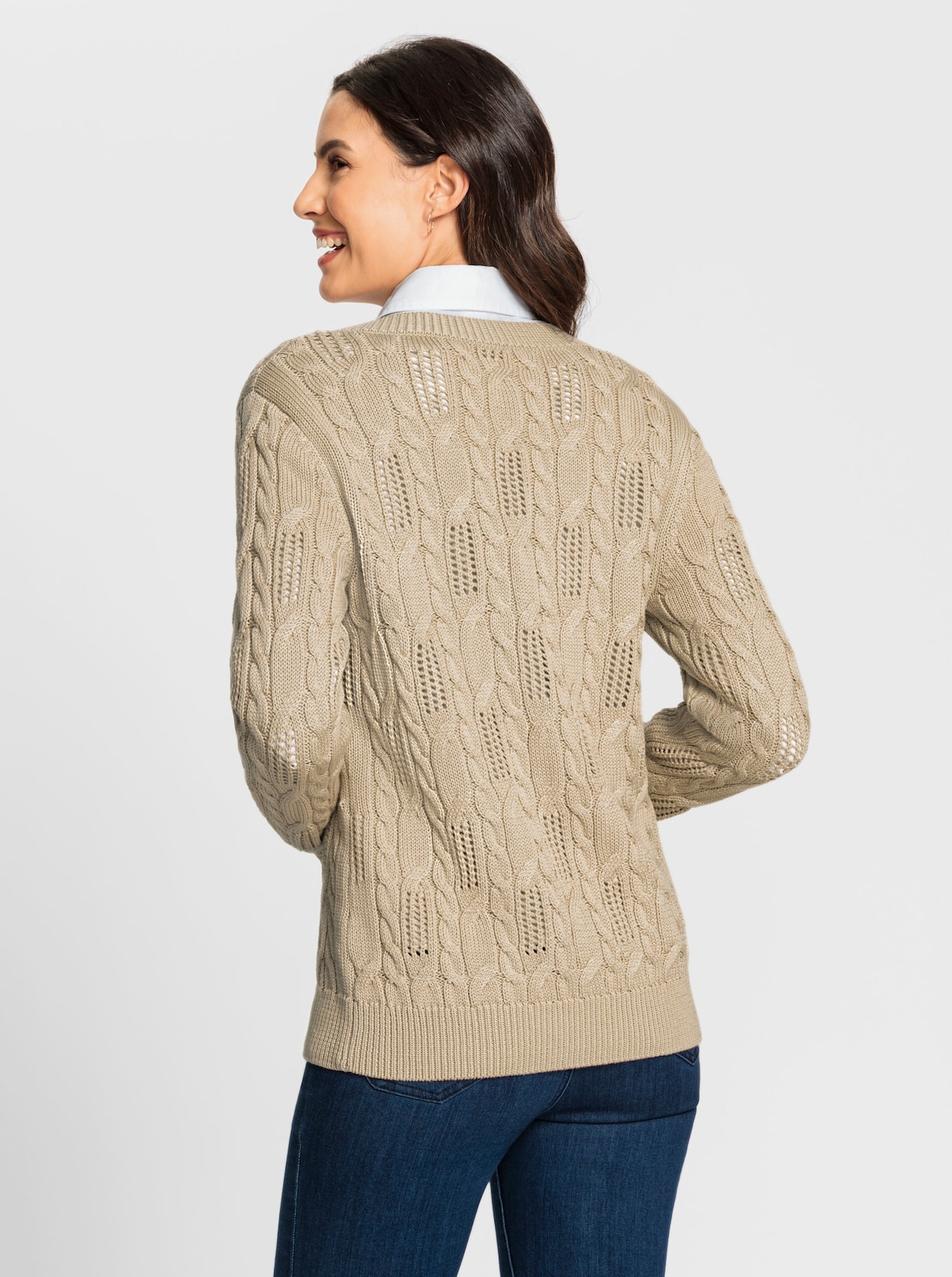 Strickjacke - sand