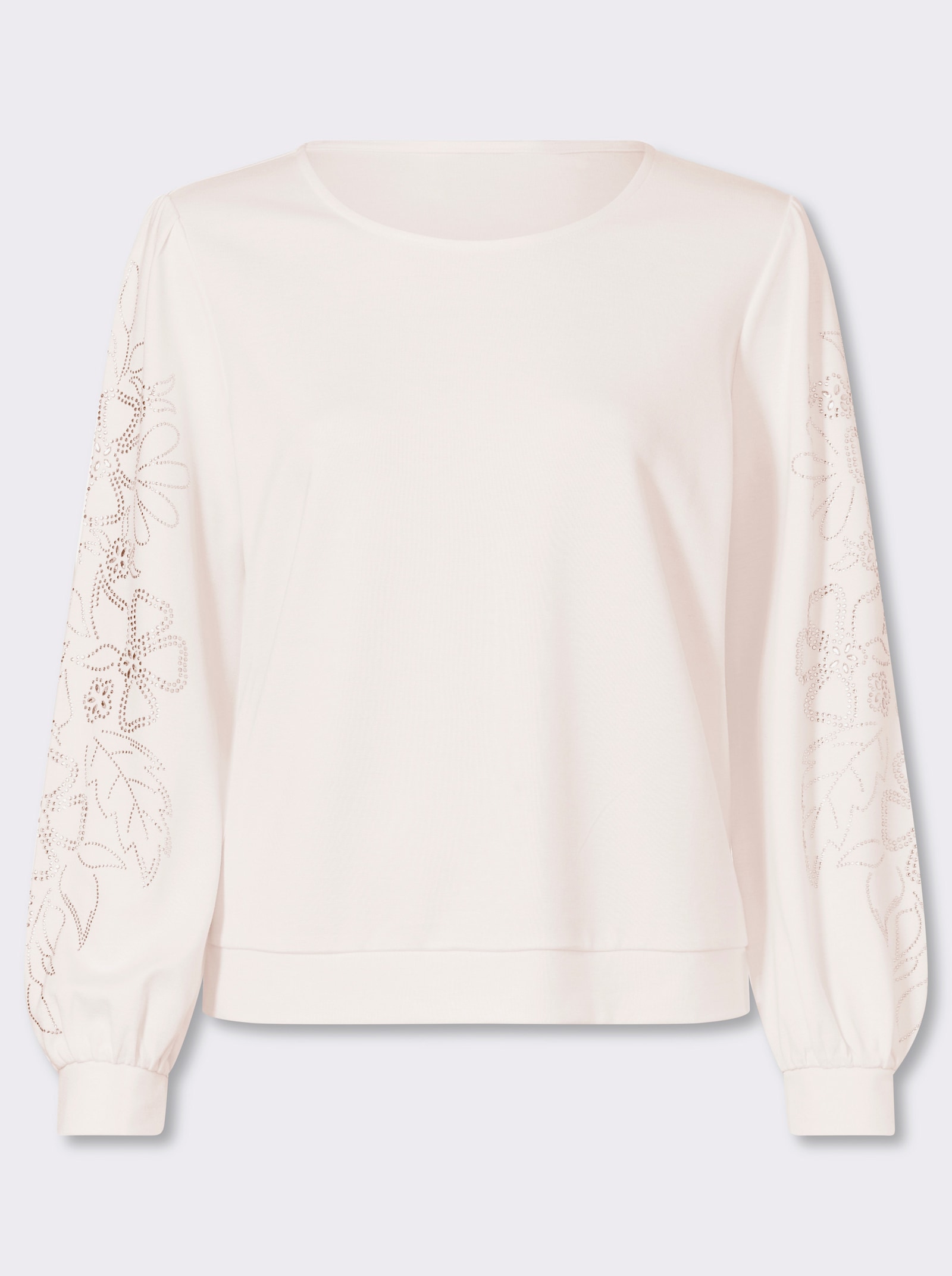 heine Sweatshirt mit elastischen Bündchen - ecru