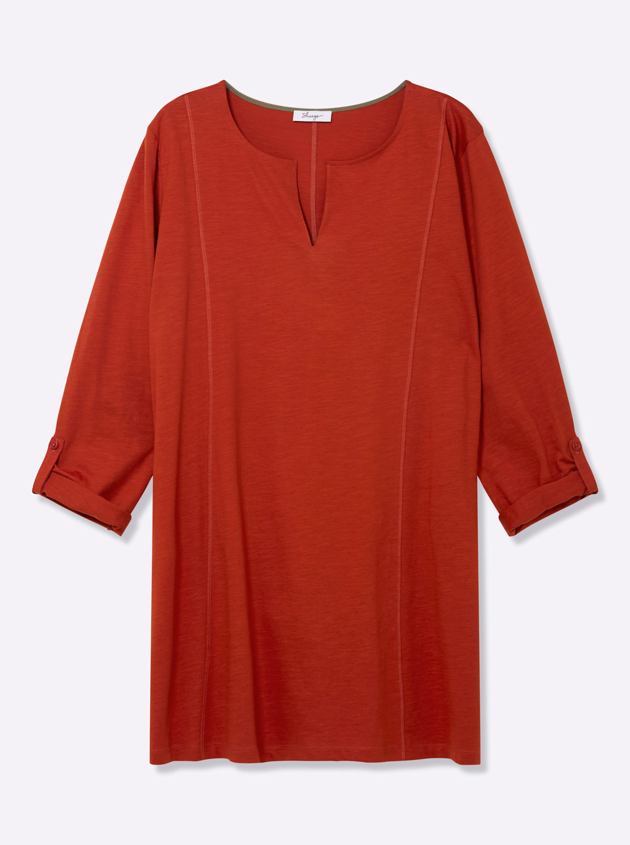 Rostrot Longshirt - Bild 3