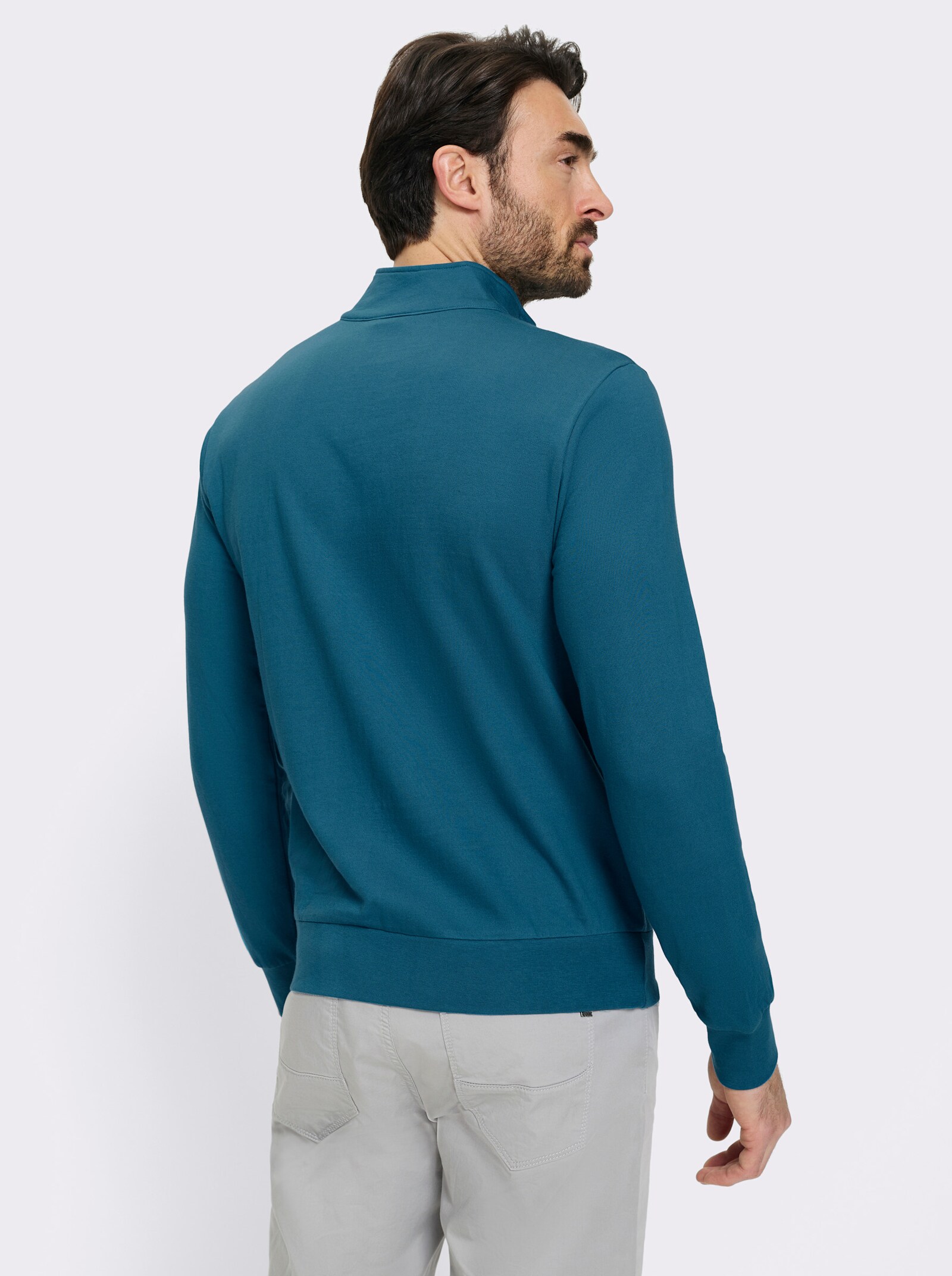 Catamaran Langarmshirt mit Stehkragen - topas