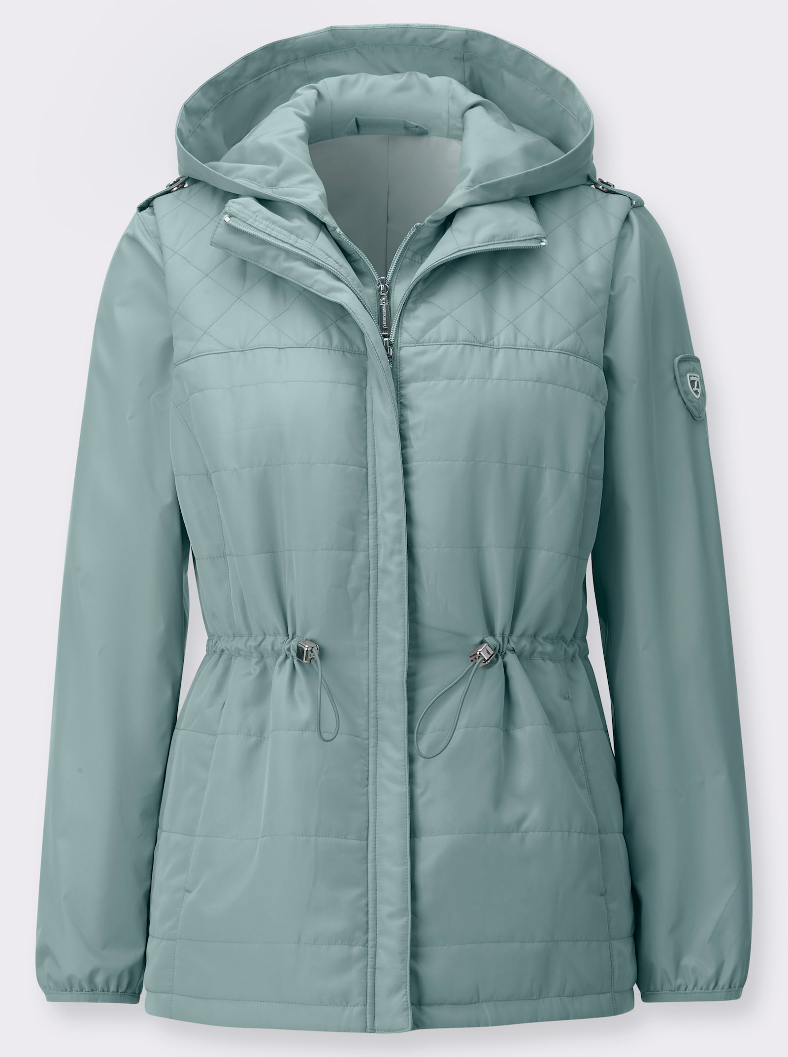 3-in-1-Funktionsjacke im Steppmuster-Mix - jade