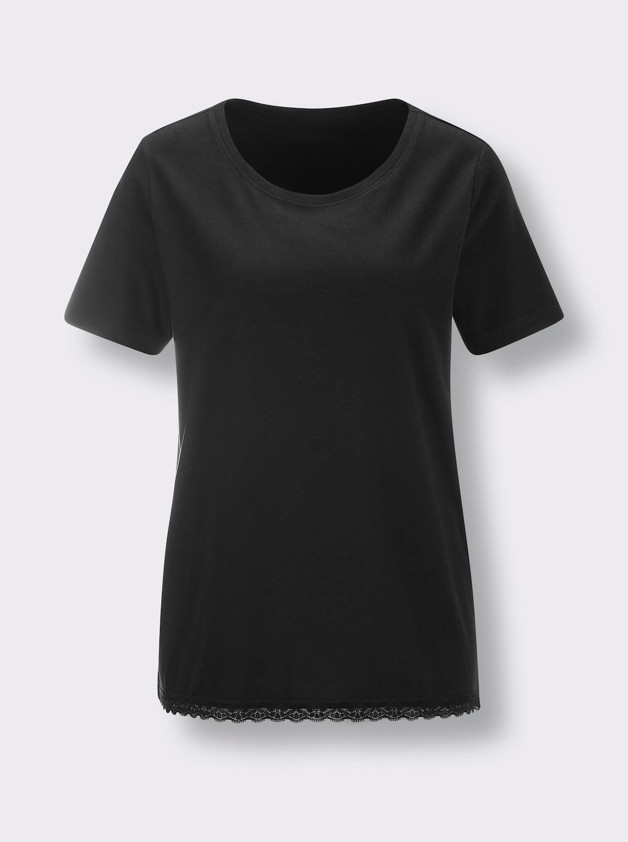 wäschepur Pyjama-Shirt - zwart