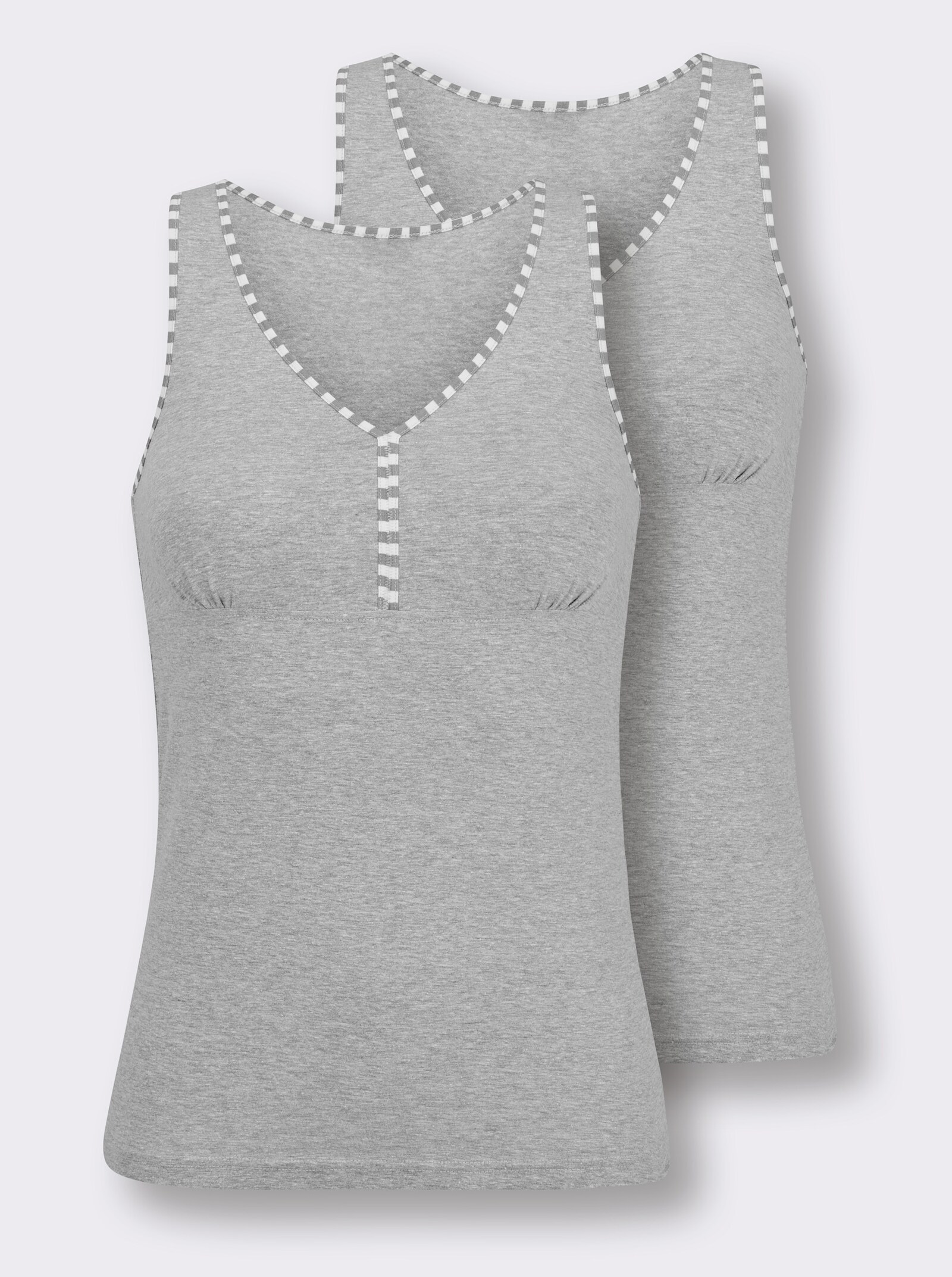 wäschepur BH-Hemd ohne Bügel - grau-meliert