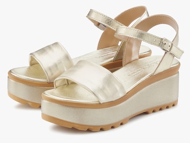 LASCANA Sandalette - goldfarben