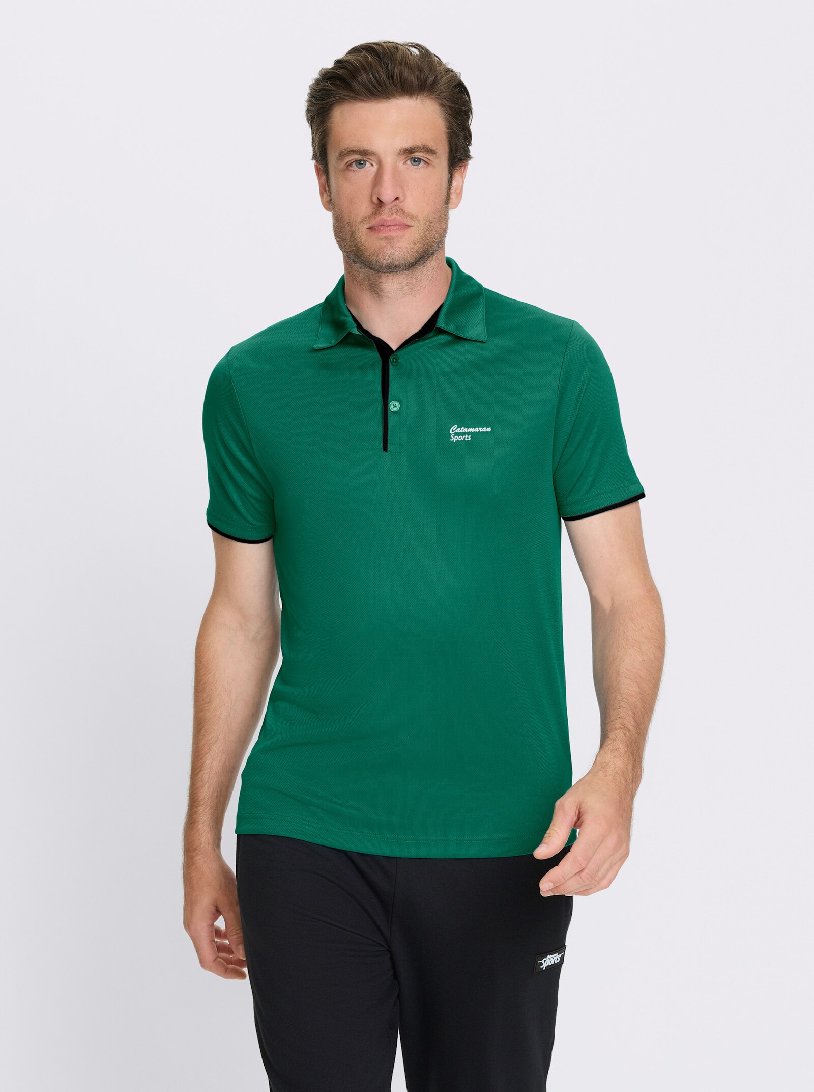 Catamaran Sports Freizeitshirt mit Polokragen - grün