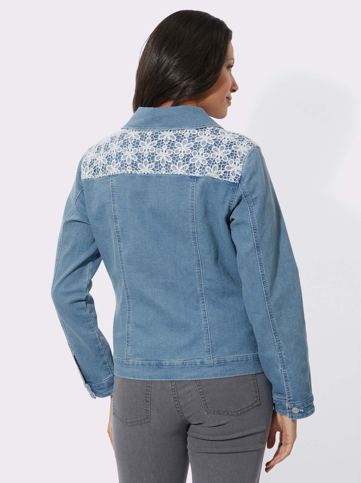 Jeansjacka - blue-bleached