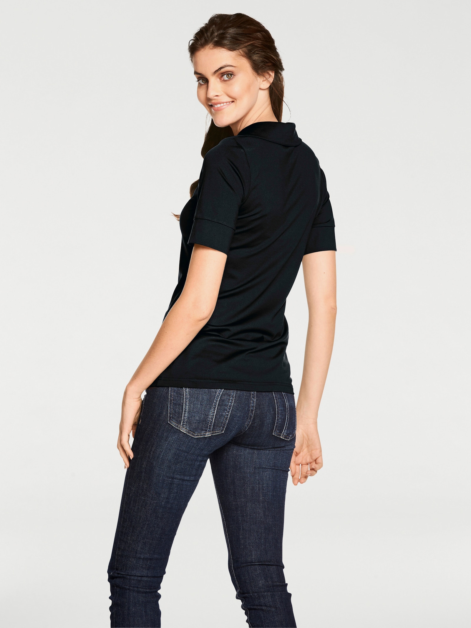 heine Blouseshirt van Tactel - zwart