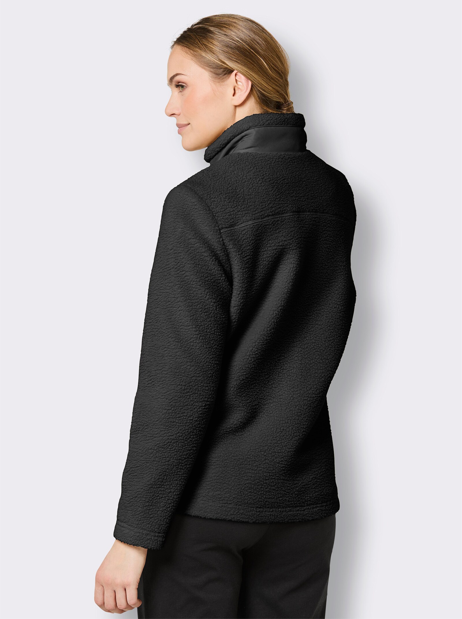 Catamaran Sports Teddy-Jacke mit 3 Reißverschluss-Taschen - schwarz