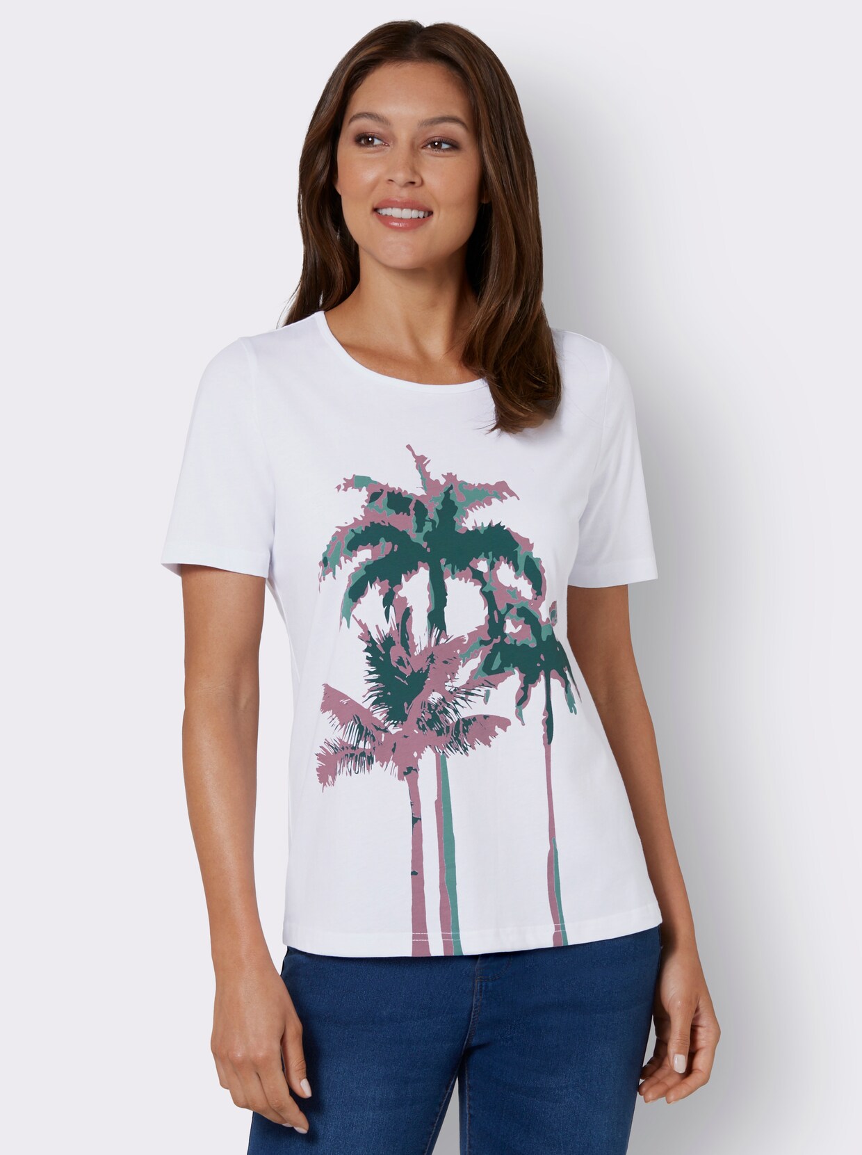 Shirt met korte mouwen - wit geprint