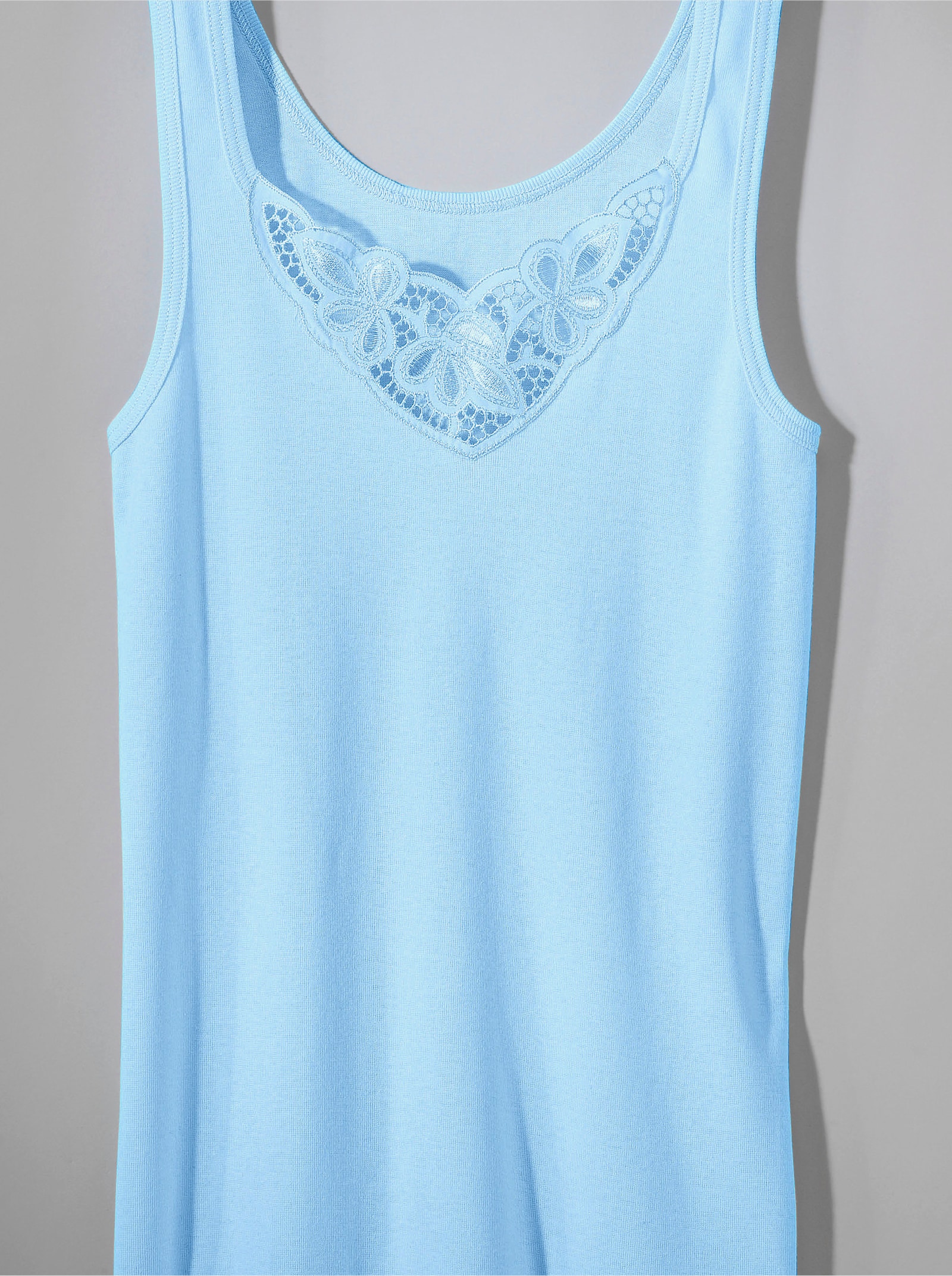 wäschepur Achselhemd im 3er Pack - rosé + bleu + mint