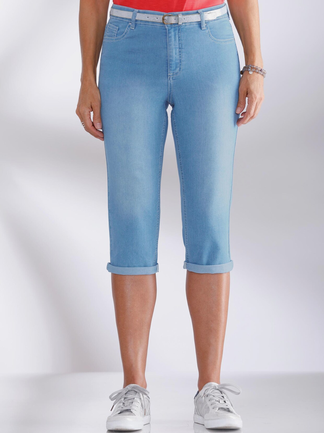 Caprihose - blue-bleached