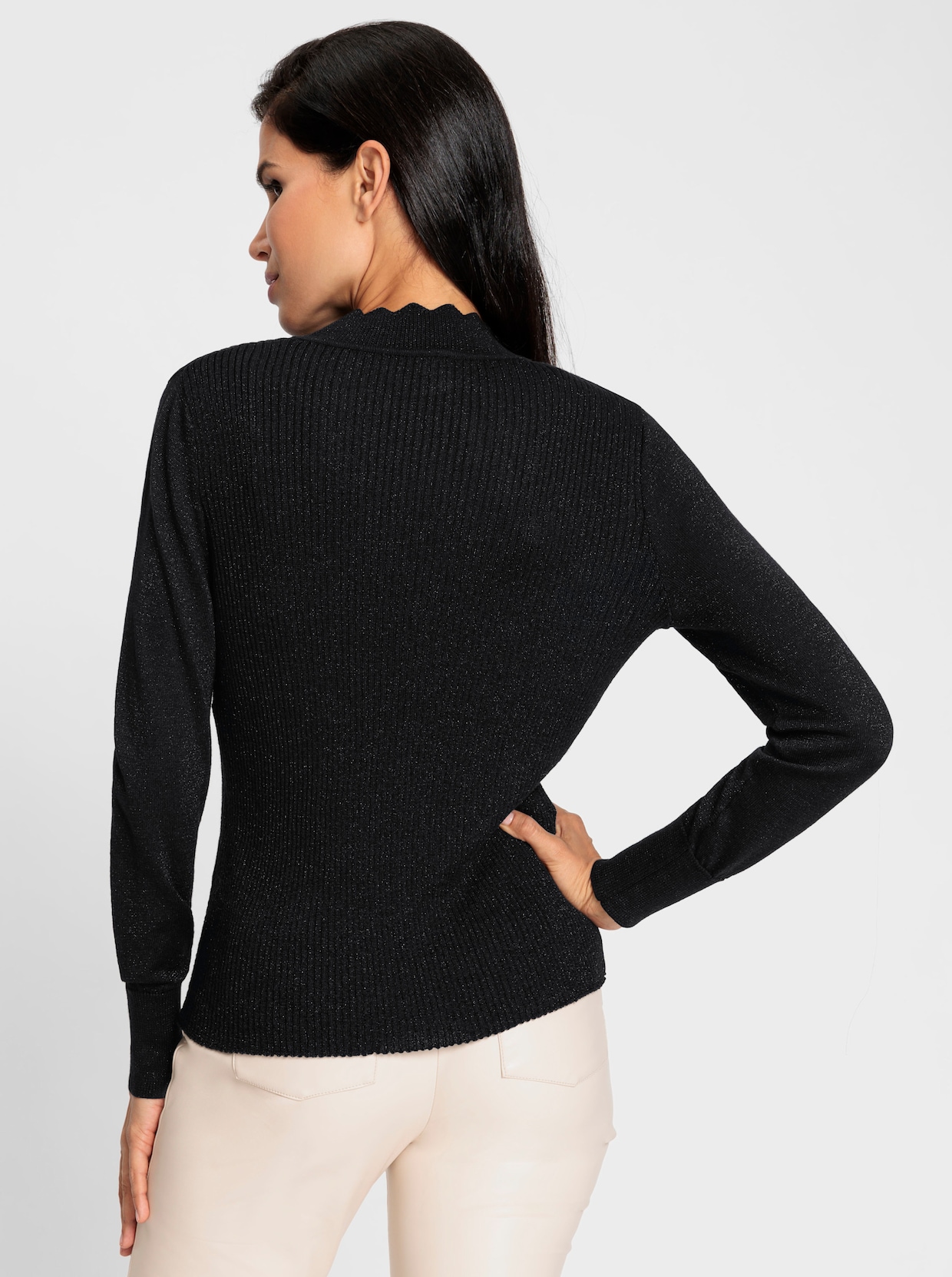 heine Langarm-Pullover - schwarz