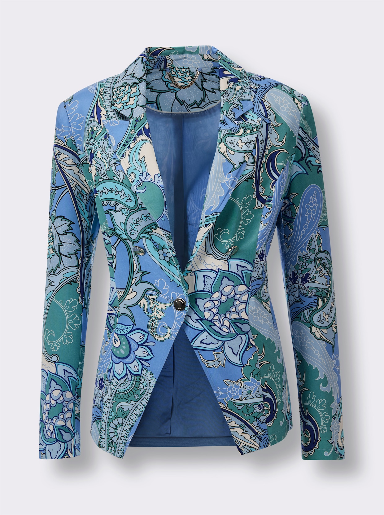 CREATION L PREMIUM Blazer - himmelblau-eisblau-bedruckt