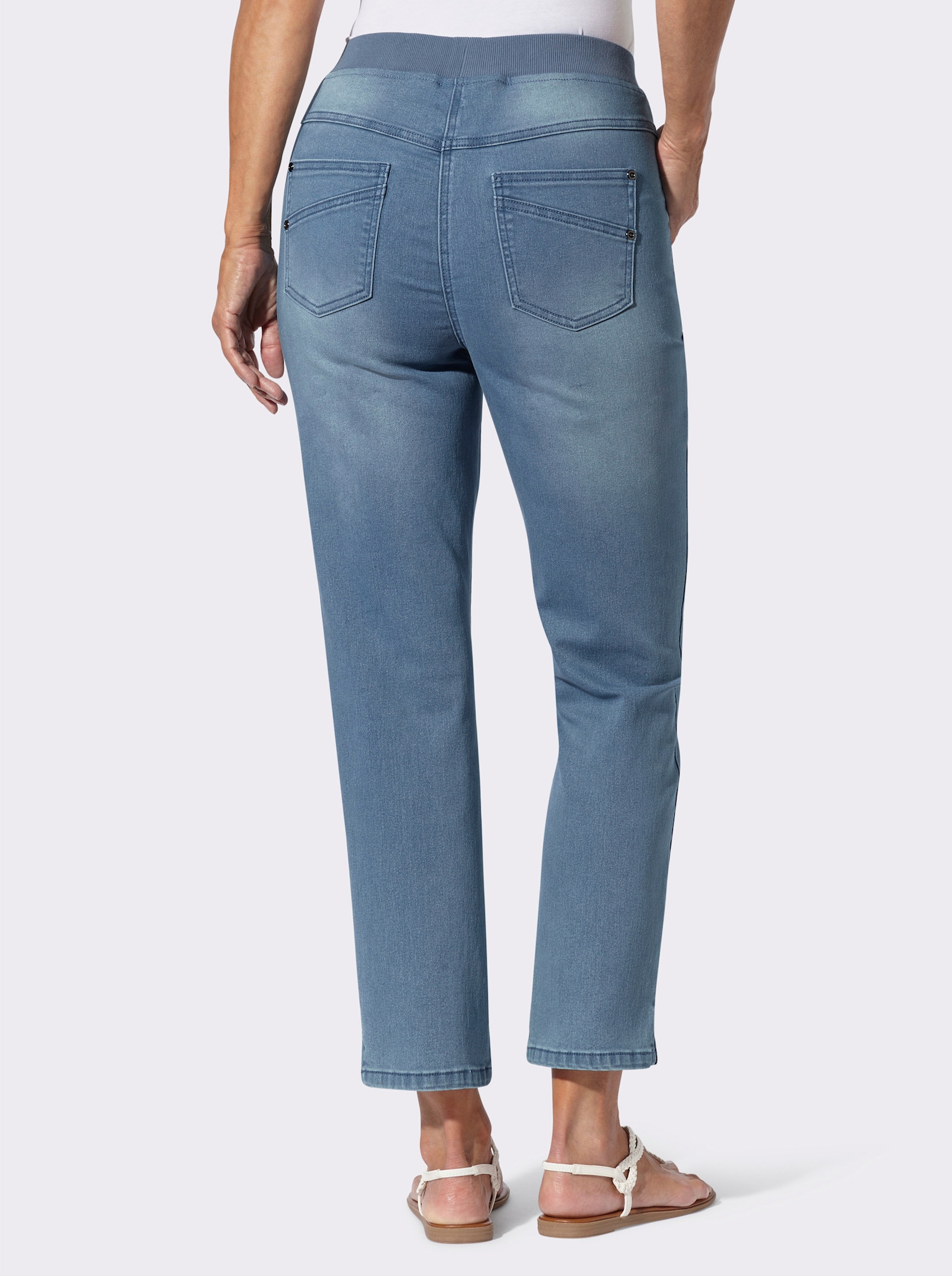 Ankle jeans - blue-bleached
