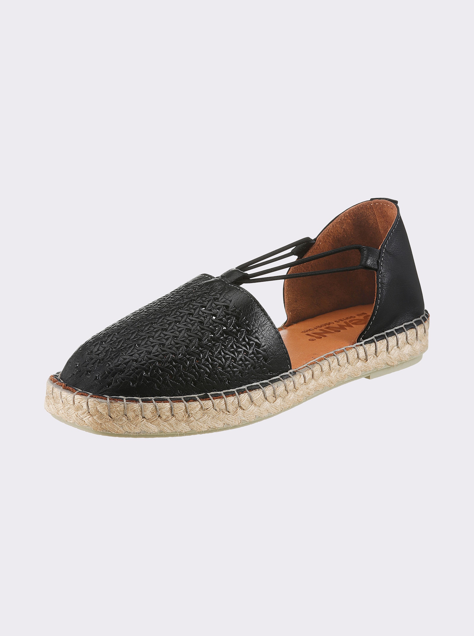 Gemini Slipper mit Gummizug - schwarz