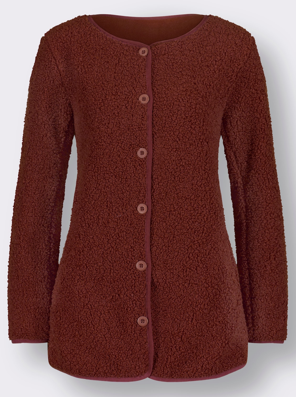 Veste polaire - marron rouge