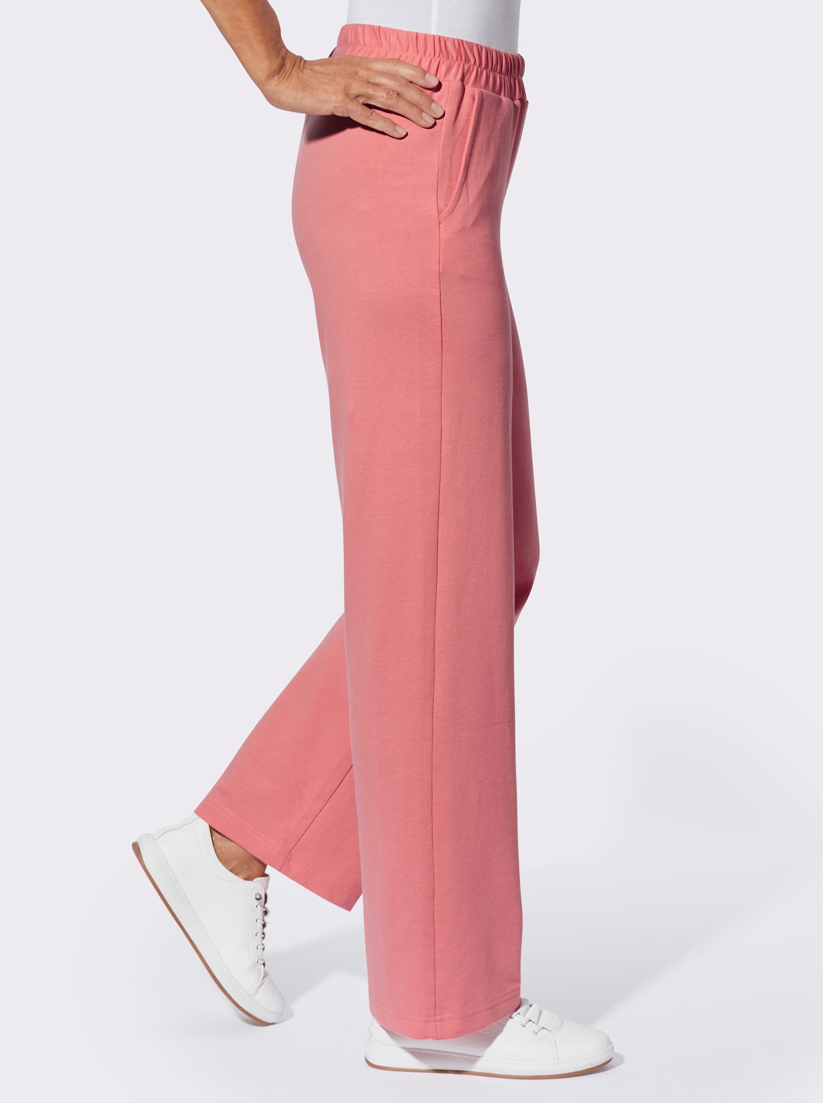 Sweathose in weiter Schlupfform - flamingo