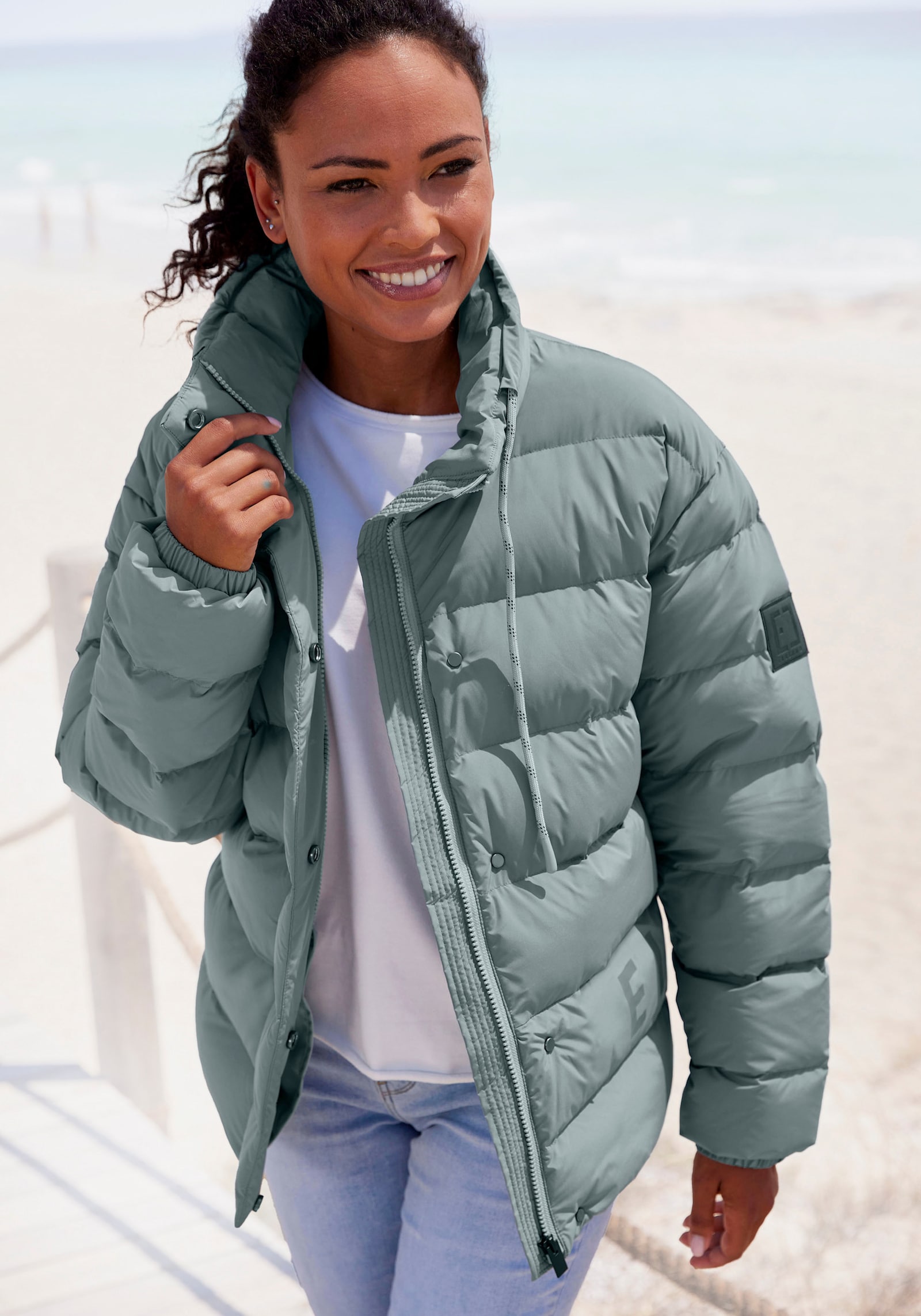 Elbsand Steppjacke - graugrün