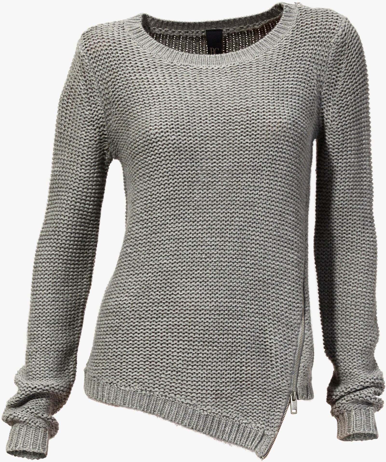 heine Strickpullover in asymmetrischer Form - grau-melange