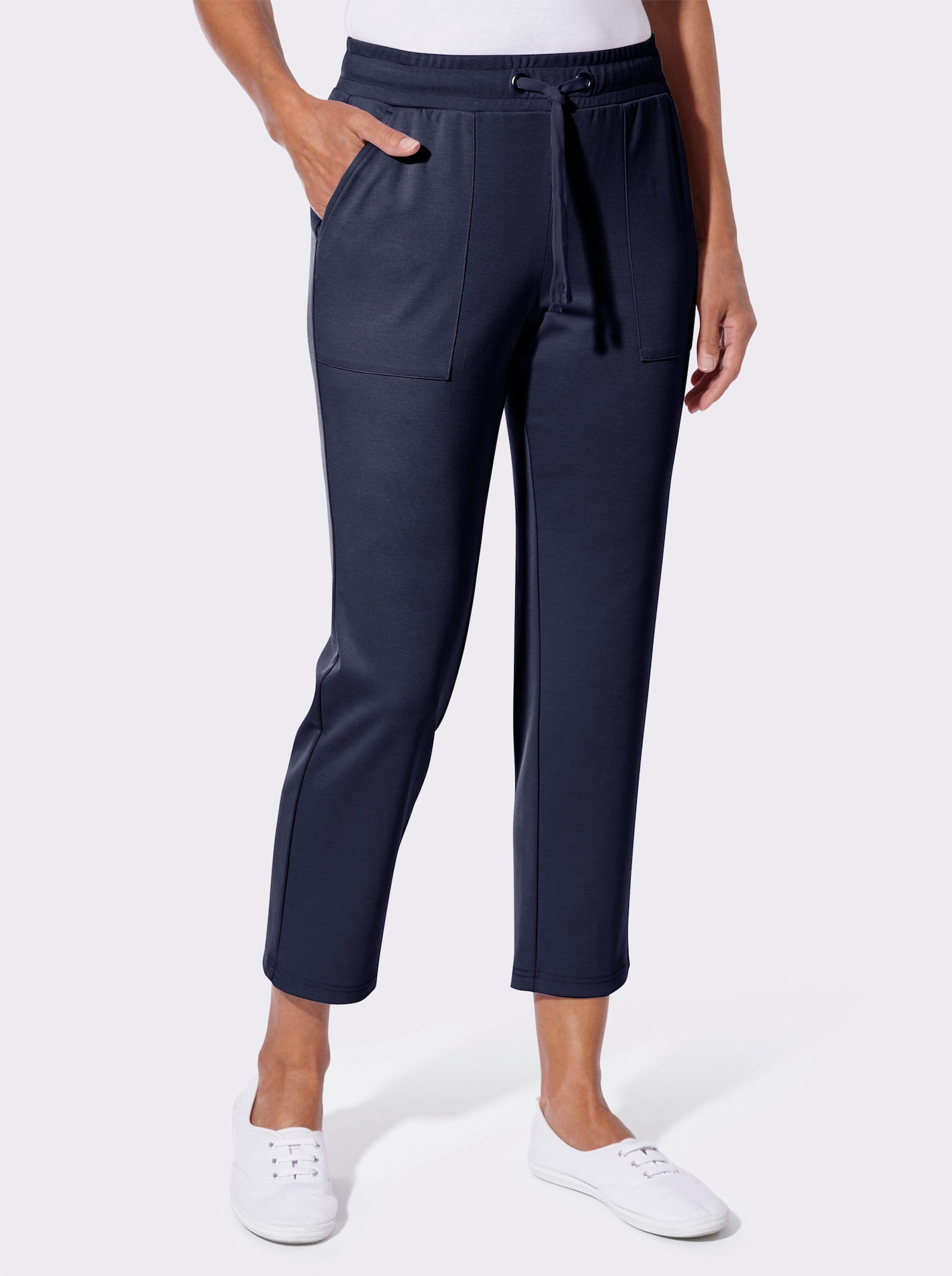 Jerseyhose in formstabiler Qualität - marine