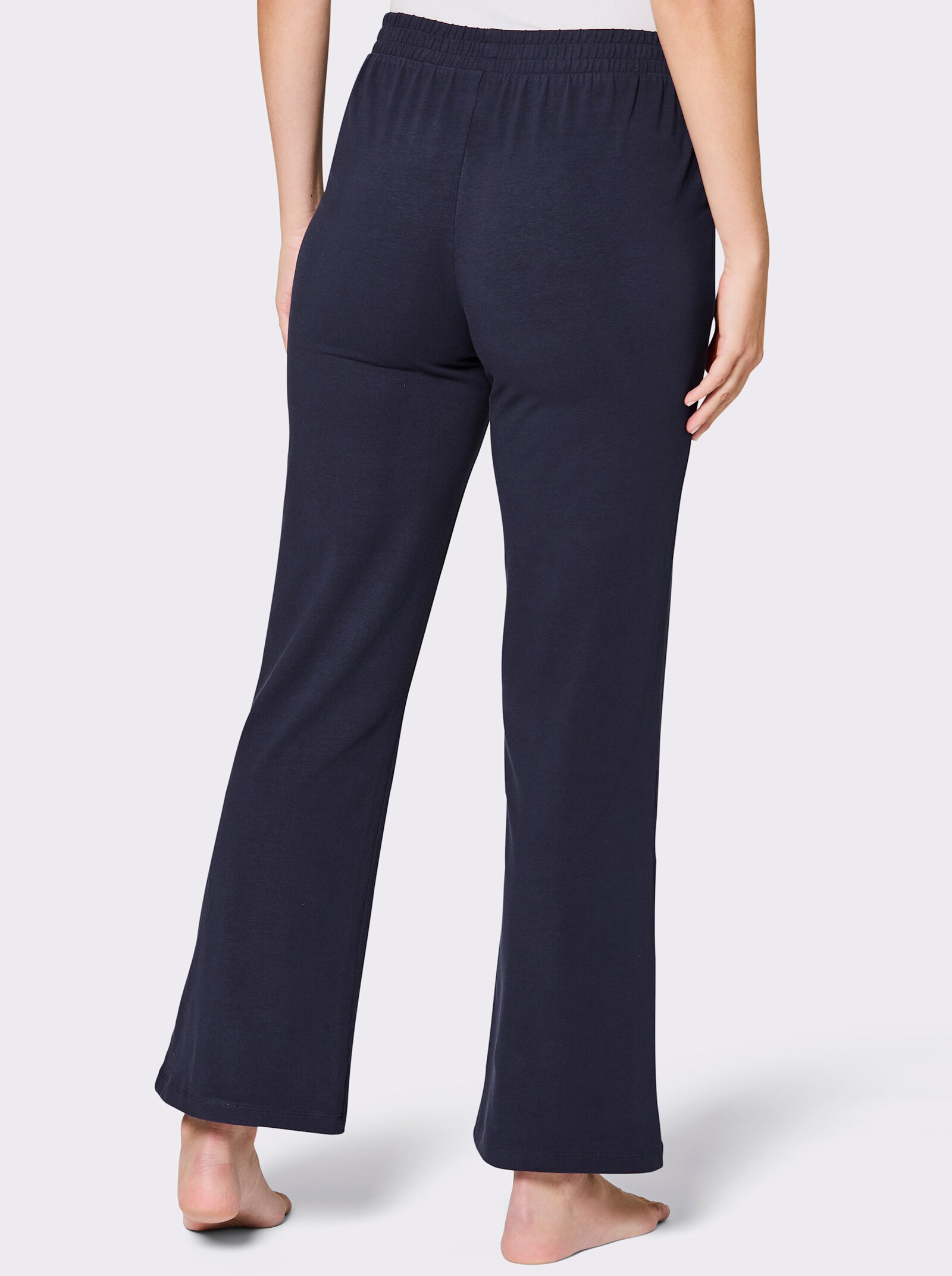 feel good Dehnbund-Hose aus leichtem Jersey - marine