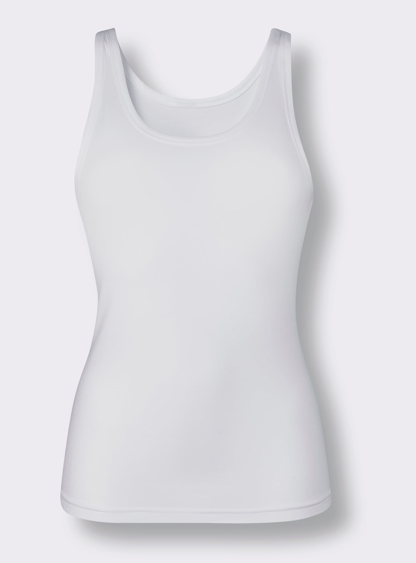 wäschepur Mouwloze top met brede bandjes - flamingo + aquamarijn + wit